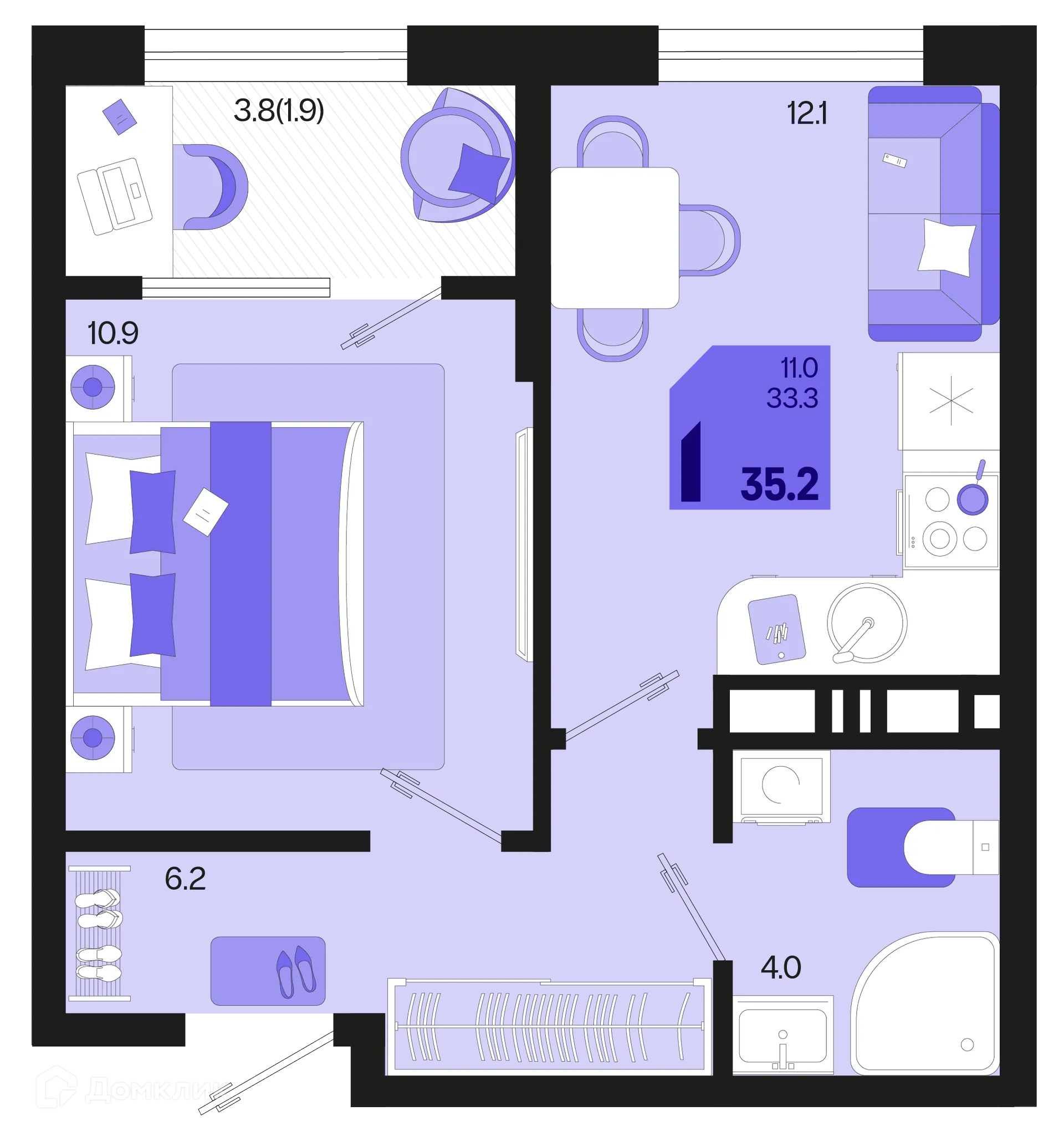 Фото квартиры в ЖК Первое место