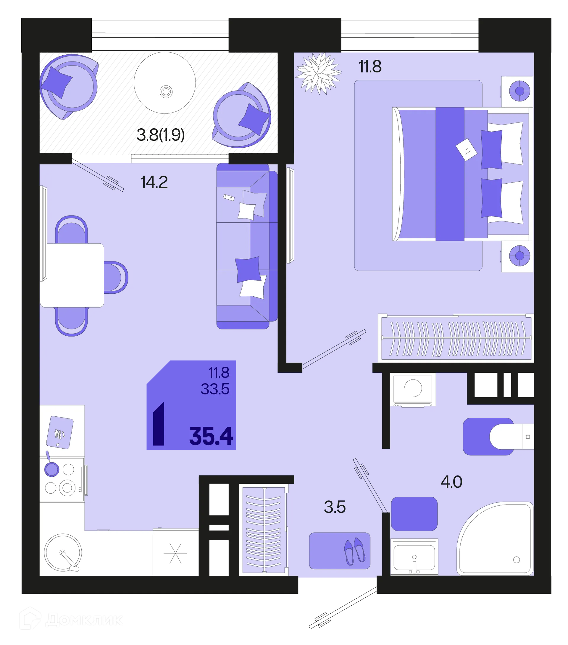 Фото квартиры в ЖК Первое место