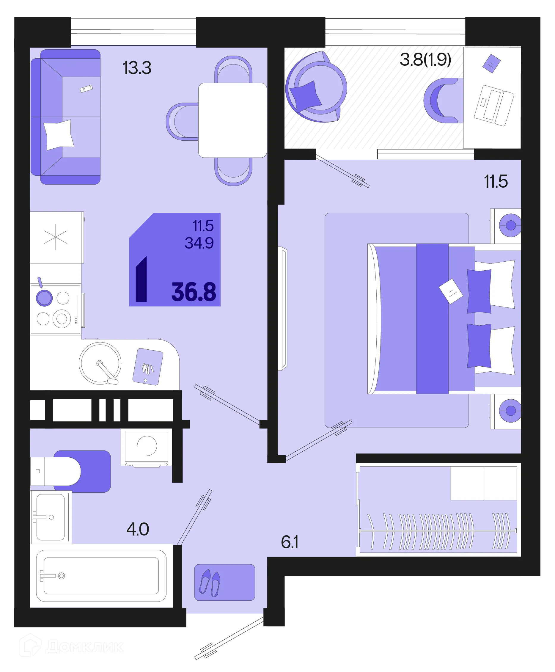Фото квартиры в ЖК Первое место