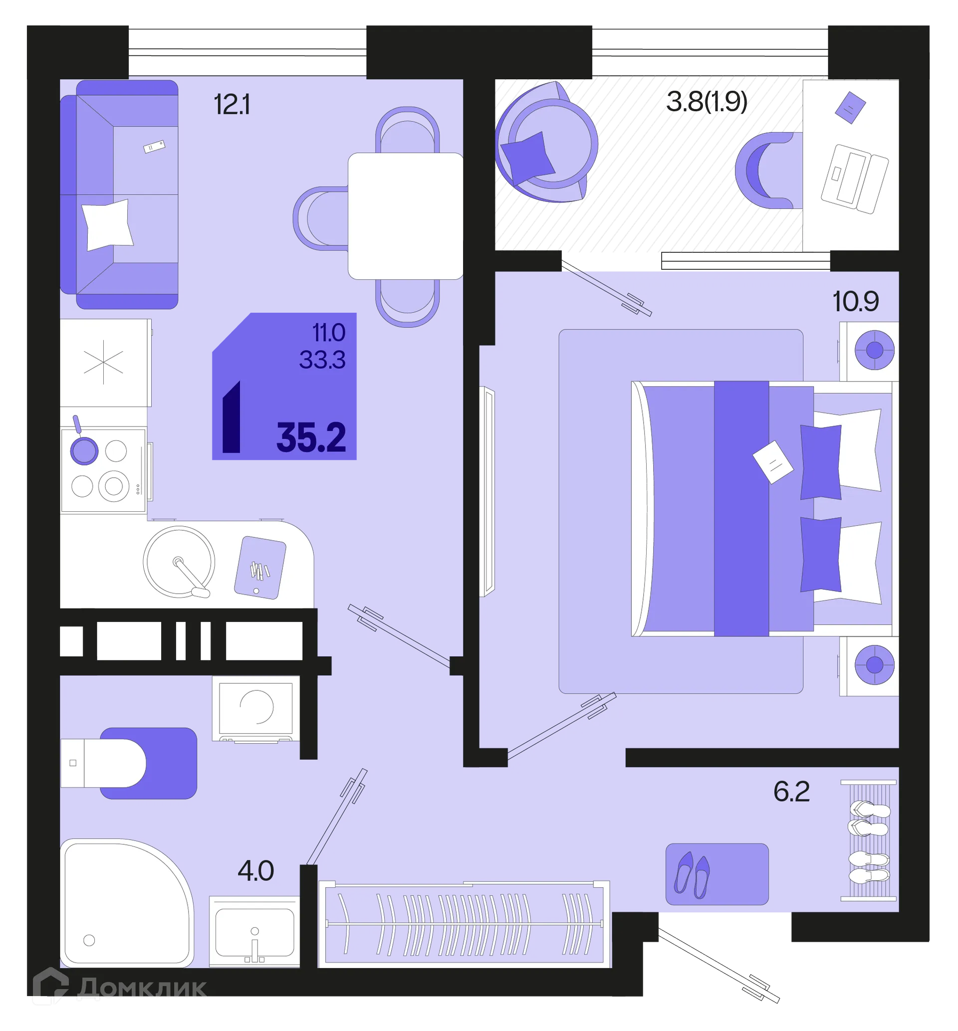 Фото квартиры в ЖК Первое место