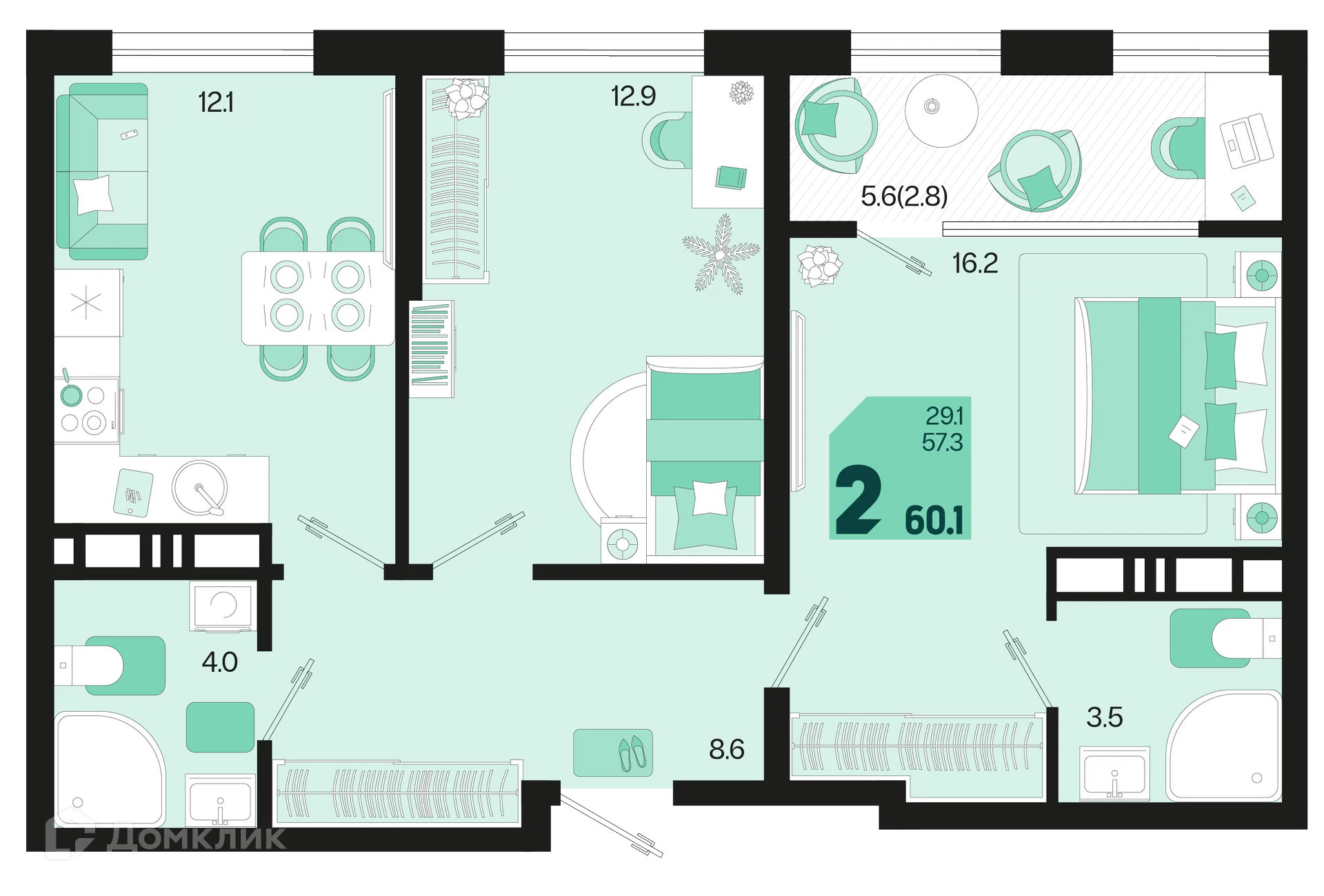 Фото квартиры в ЖК Первое место