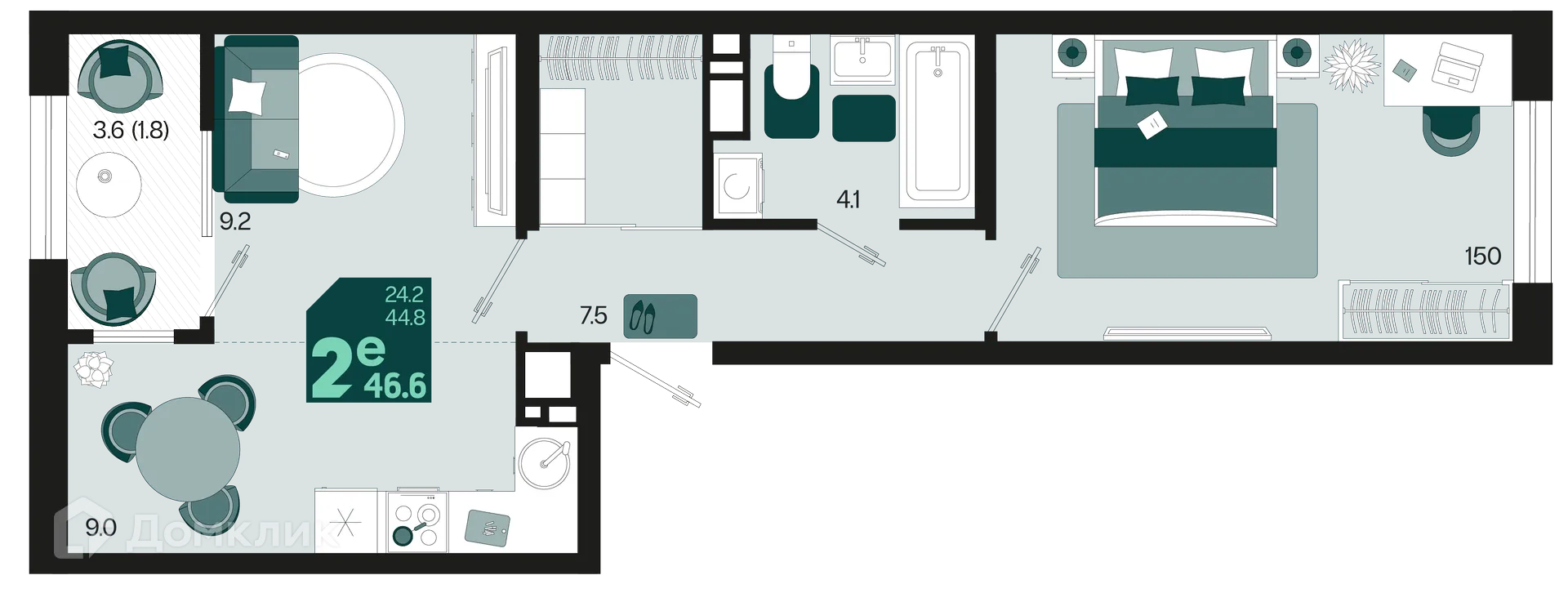 Фото квартиры в ЖК Первое место