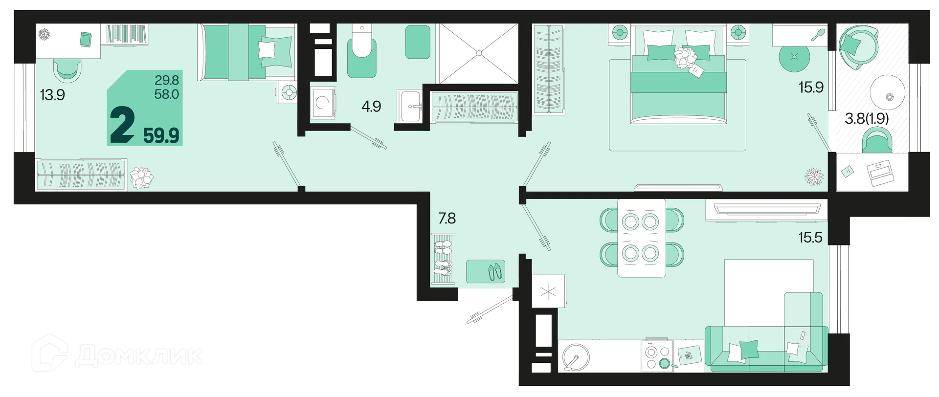 Фото квартиры в ЖК Первое место