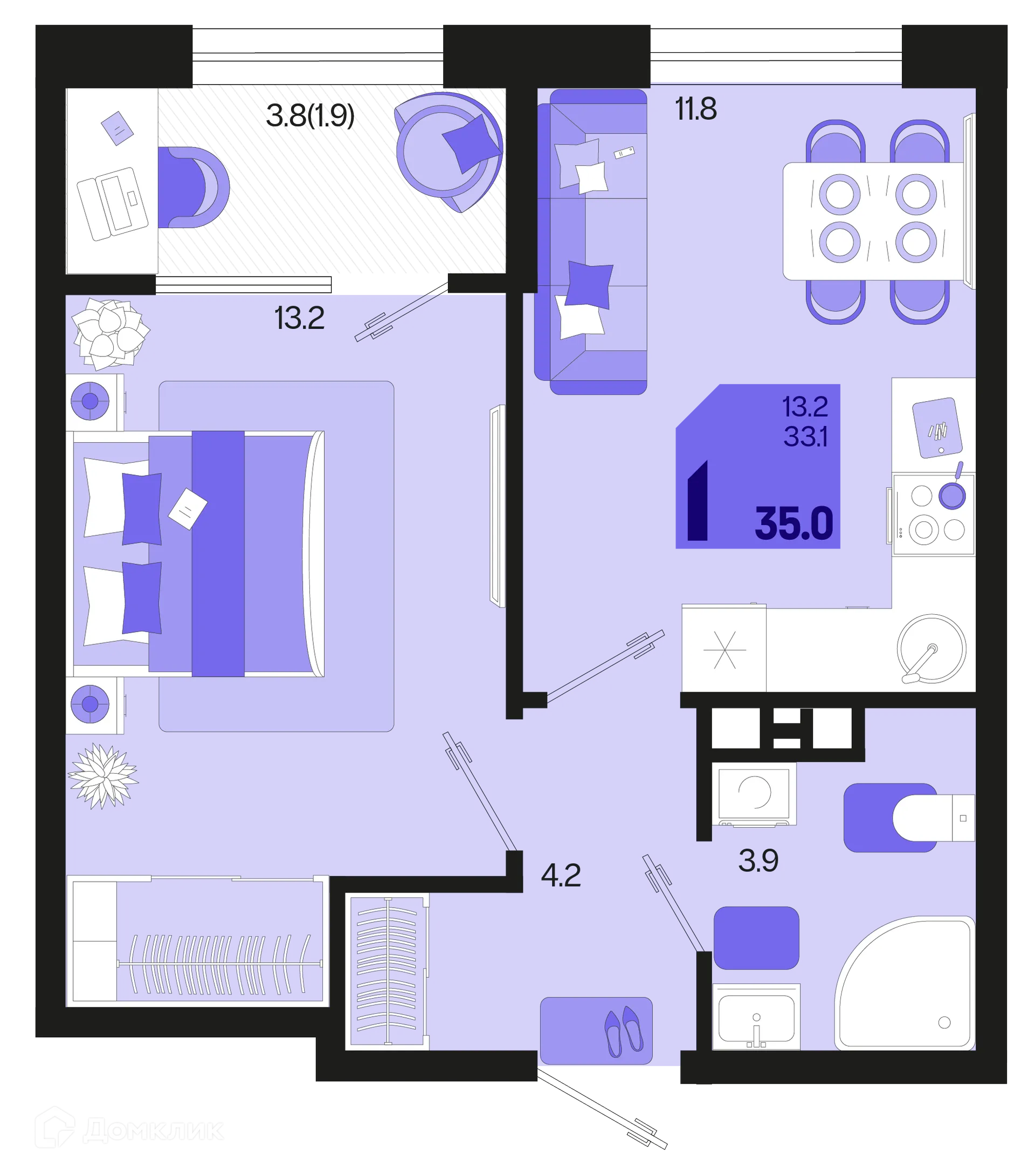 Фото квартиры в ЖК Первое место