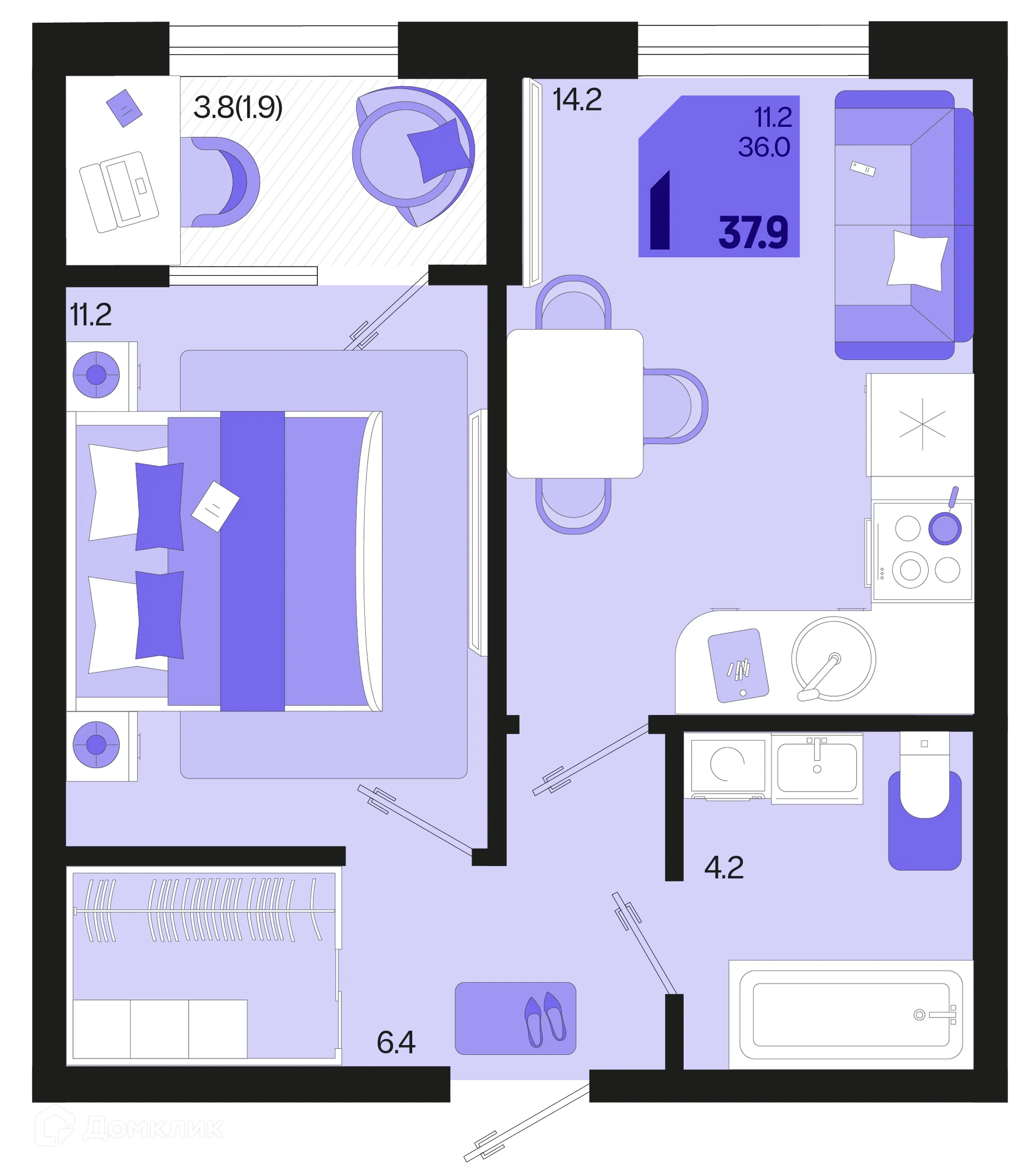 Фото квартиры в ЖК Первое место