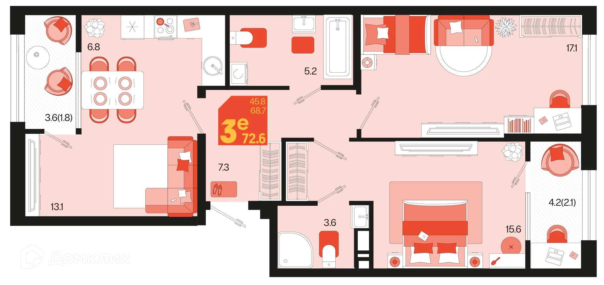Фото квартиры в ЖК Первое место