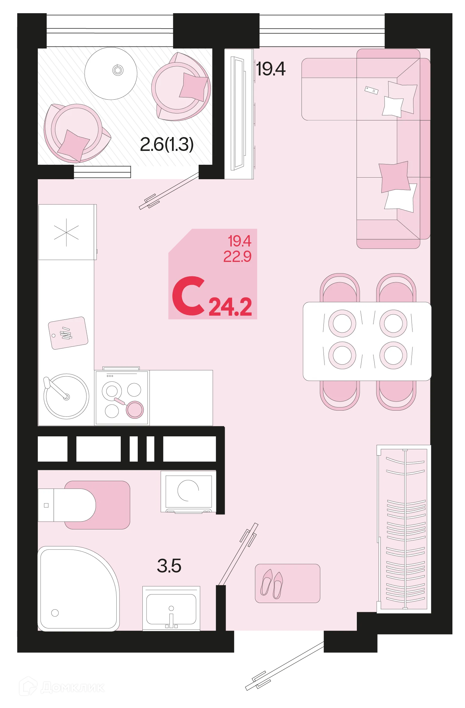 Фото квартиры в ЖК Первое место