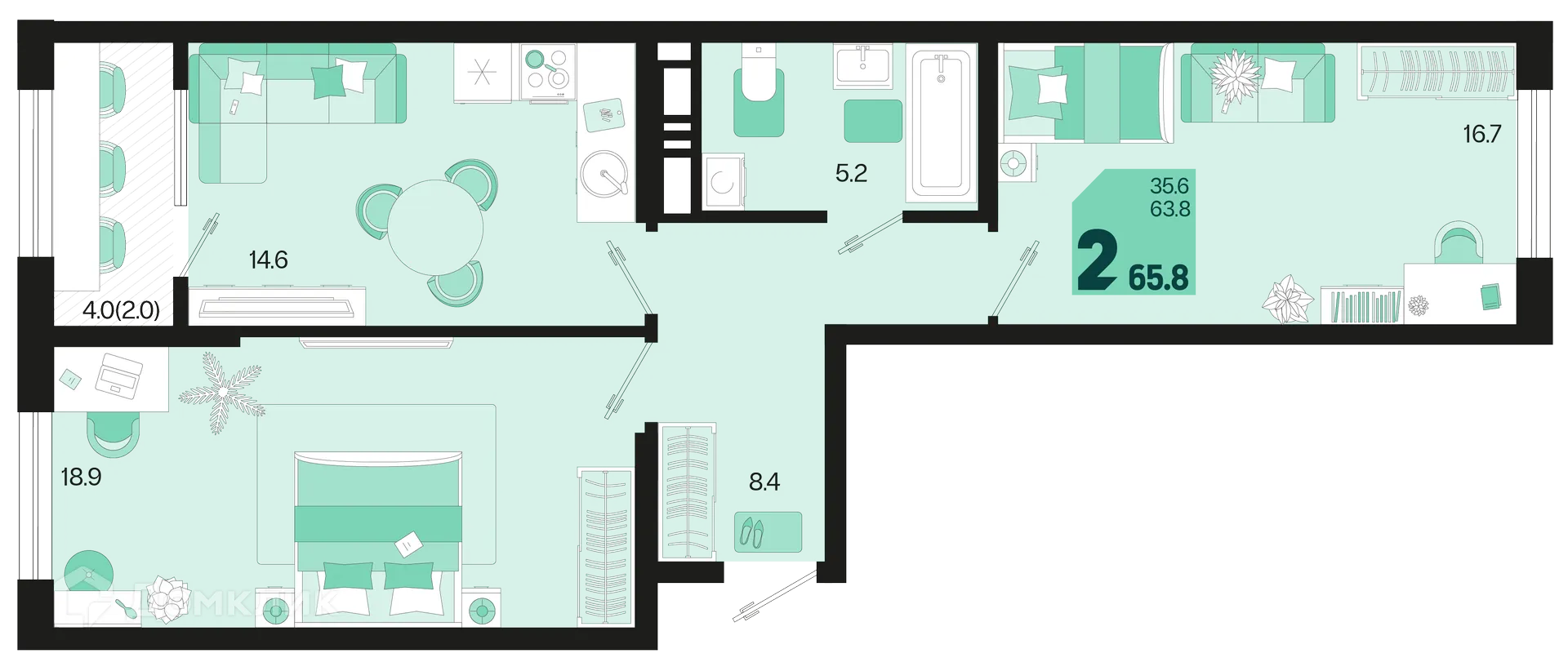 Фото квартиры в ЖК Первое место