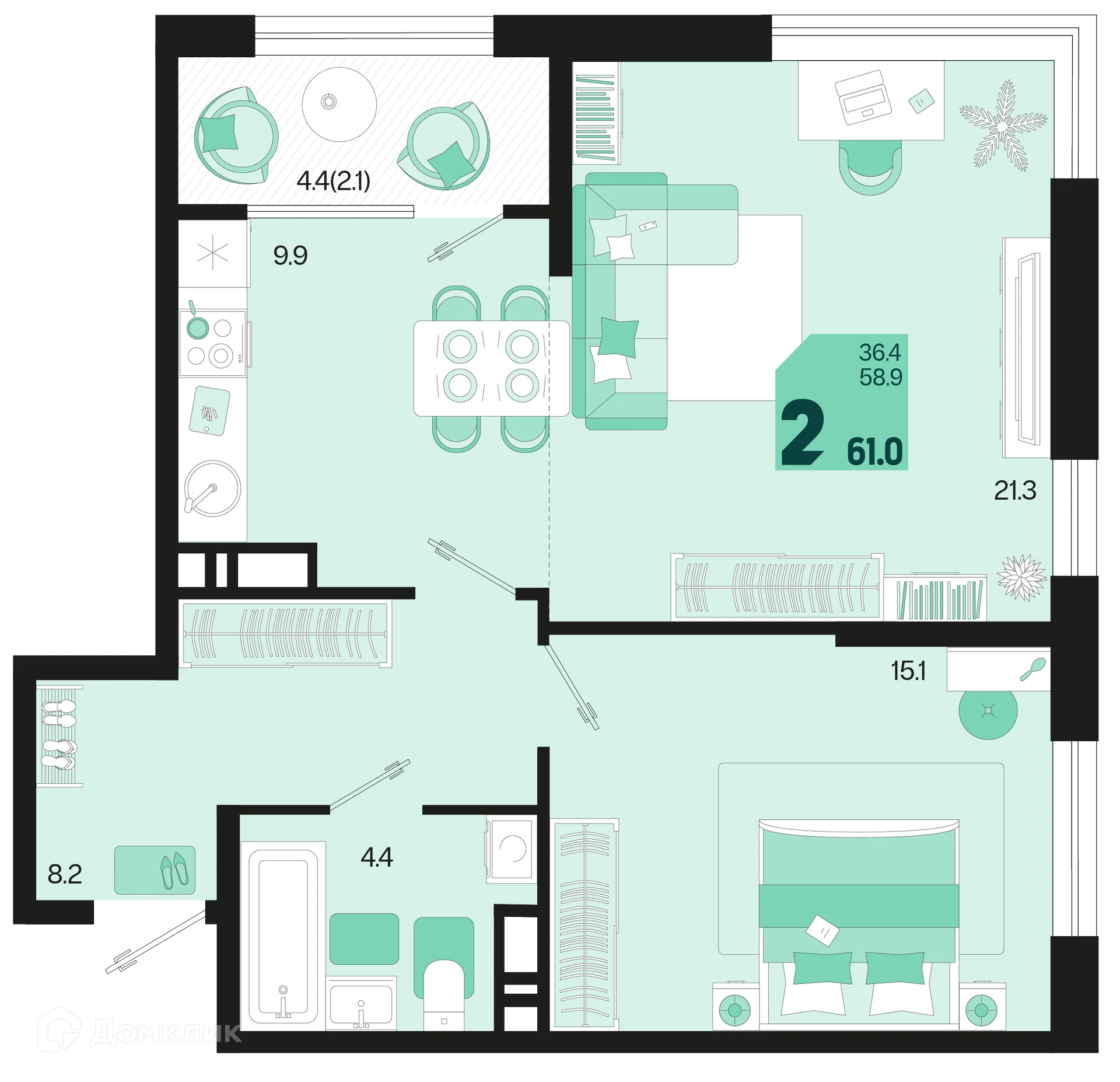 Фото квартиры в ЖК Первое место