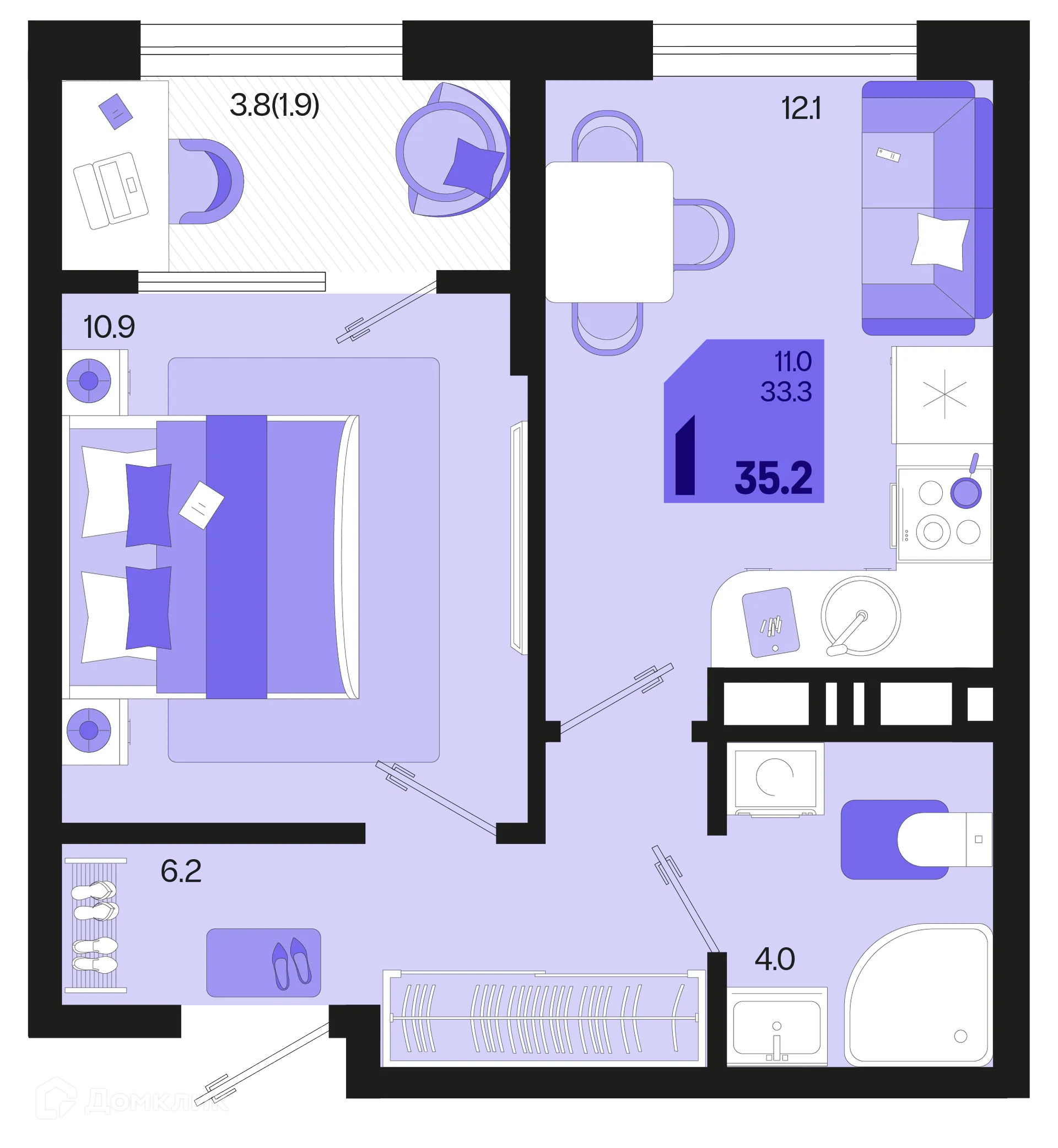 Фото квартиры в ЖК Первое место