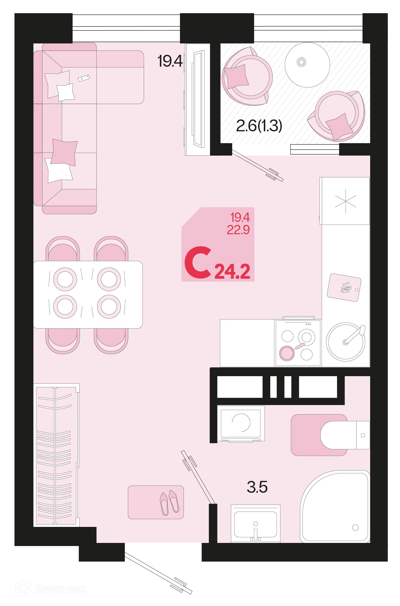 Фото квартиры в ЖК Первое место