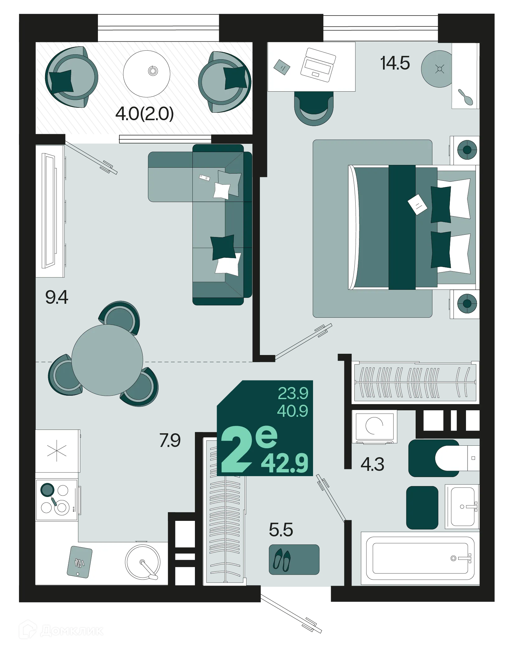 Фото квартиры в ЖК Первое место