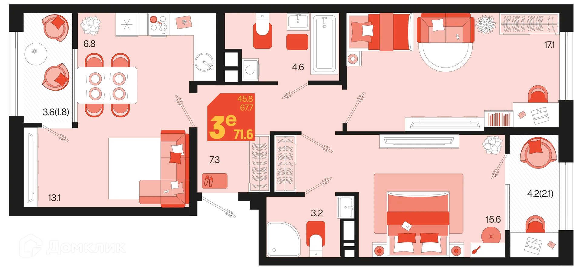 Фото квартиры в ЖК Первое место