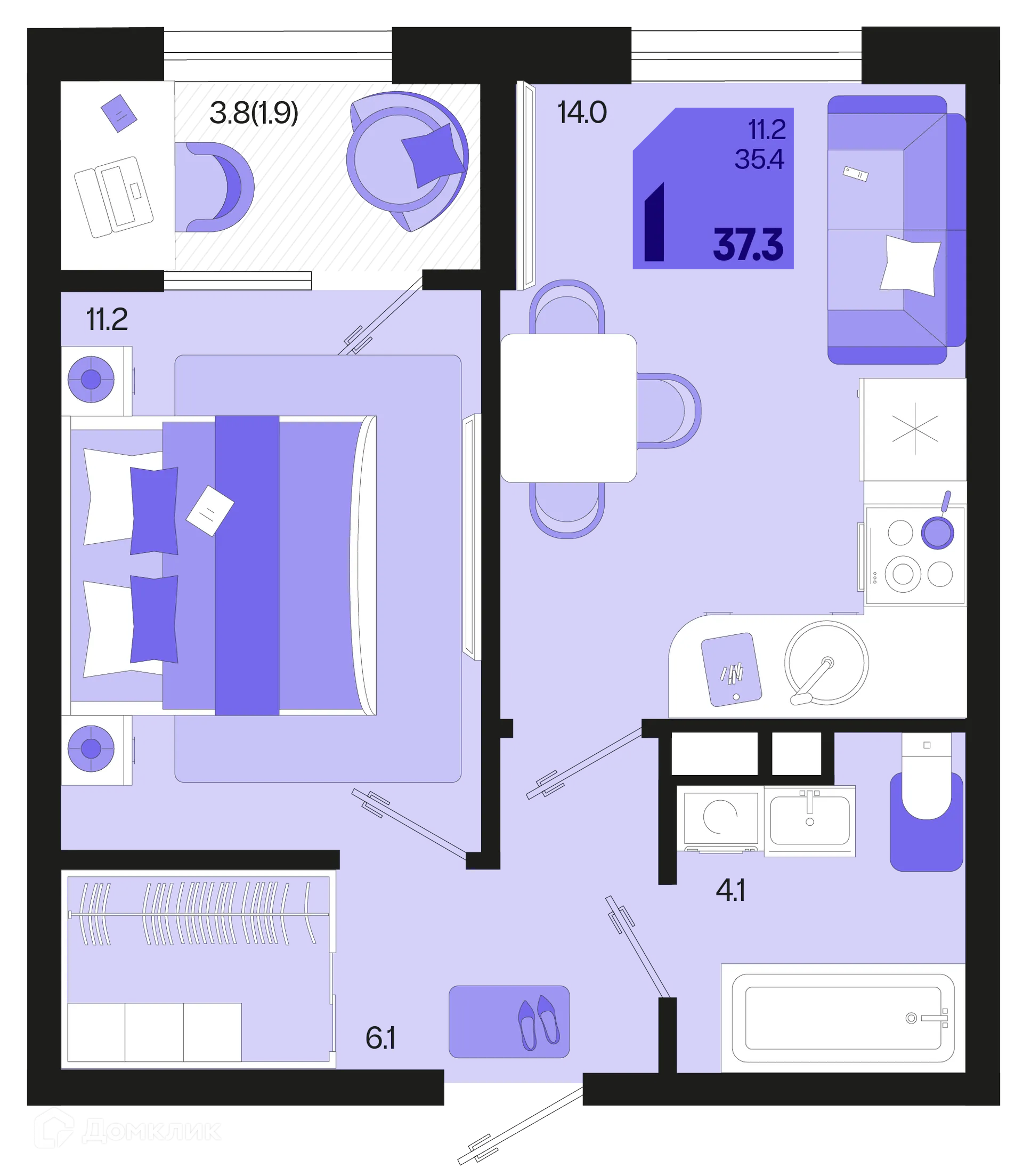 Фото квартиры в ЖК Первое место