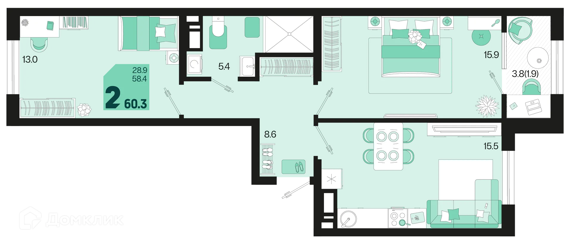 Фото квартиры в ЖК Первое место