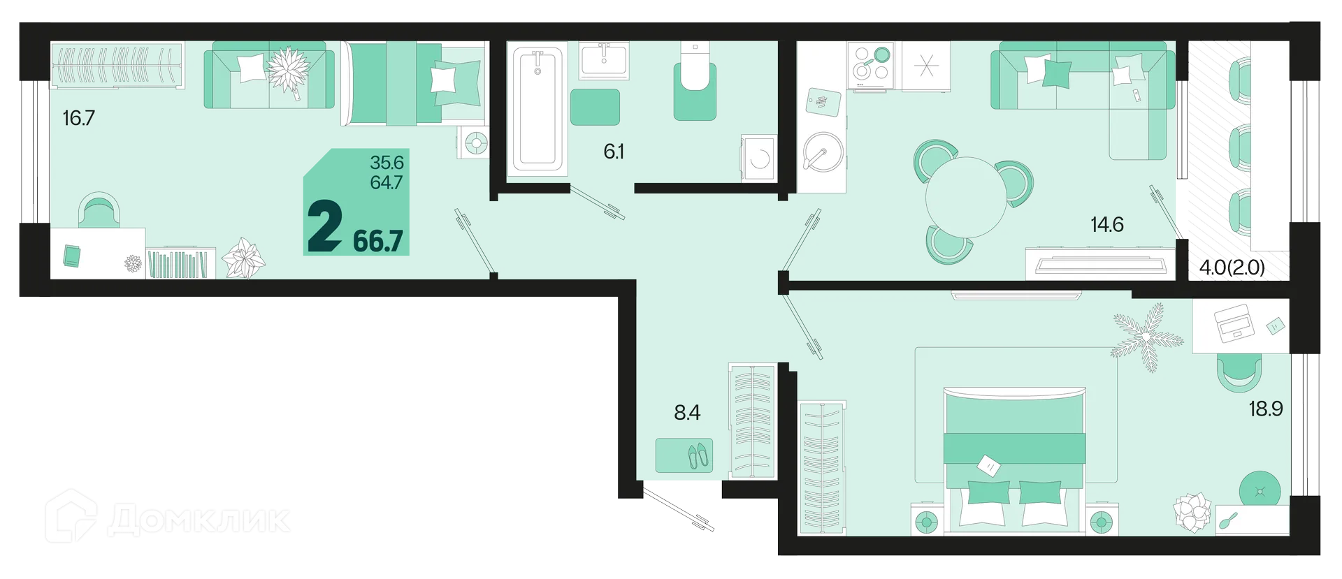Фото квартиры в ЖК Первое место