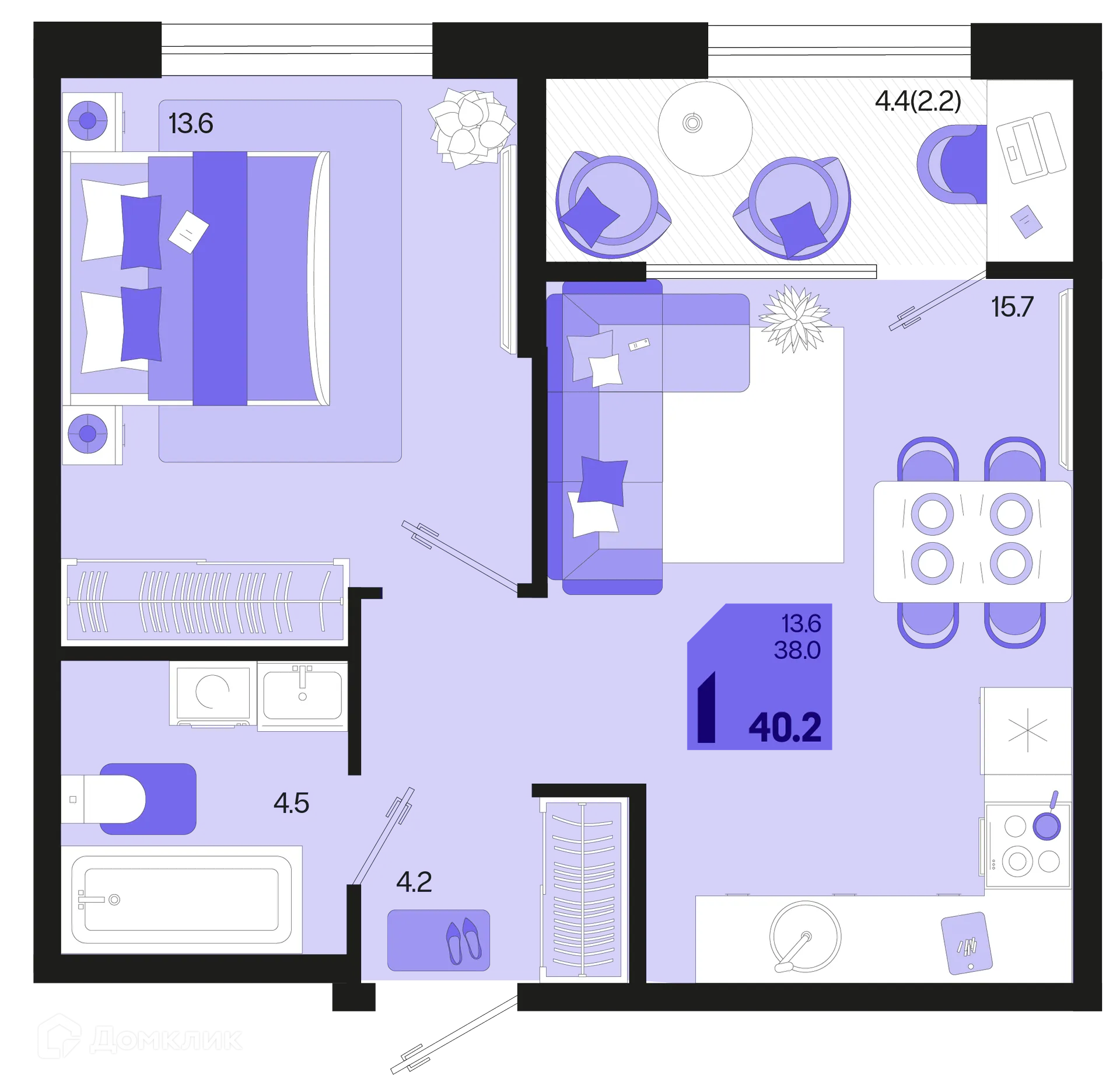Фото квартиры в ЖК Первое место