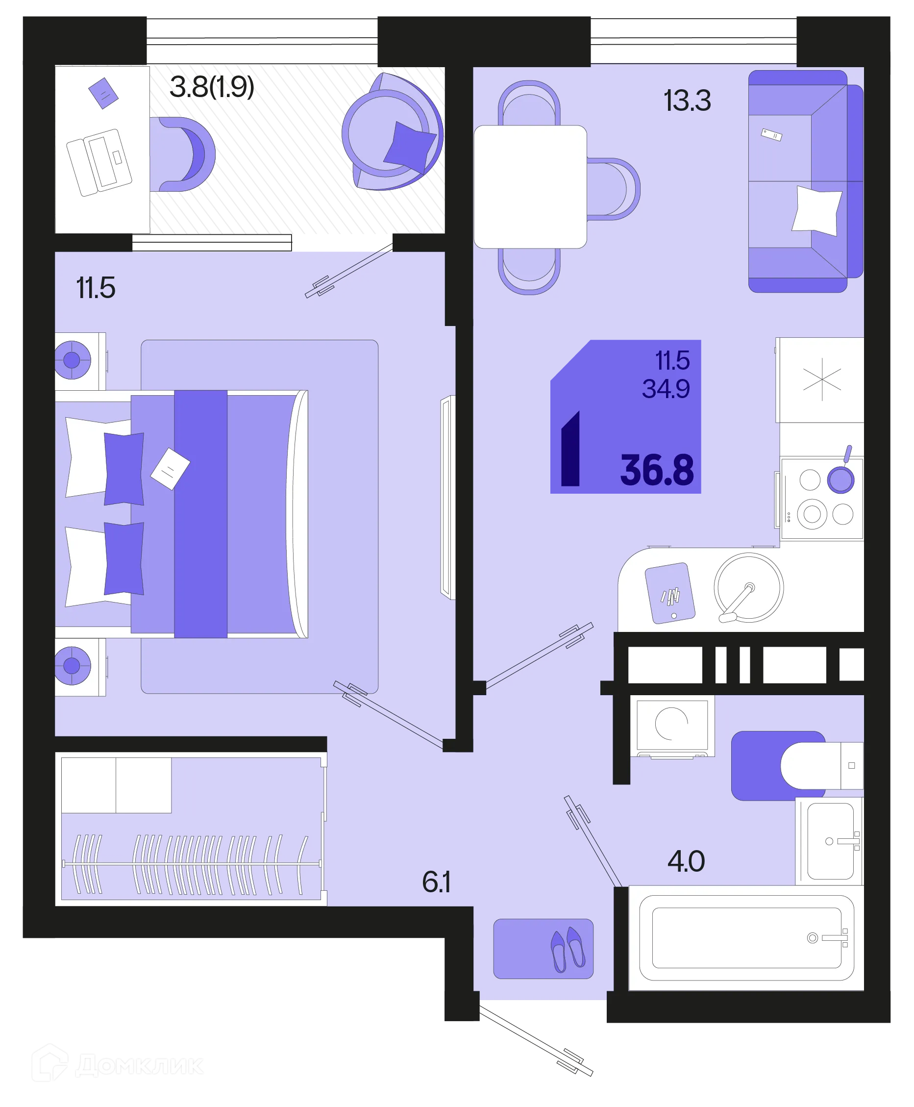 Фото квартиры в ЖК Первое место