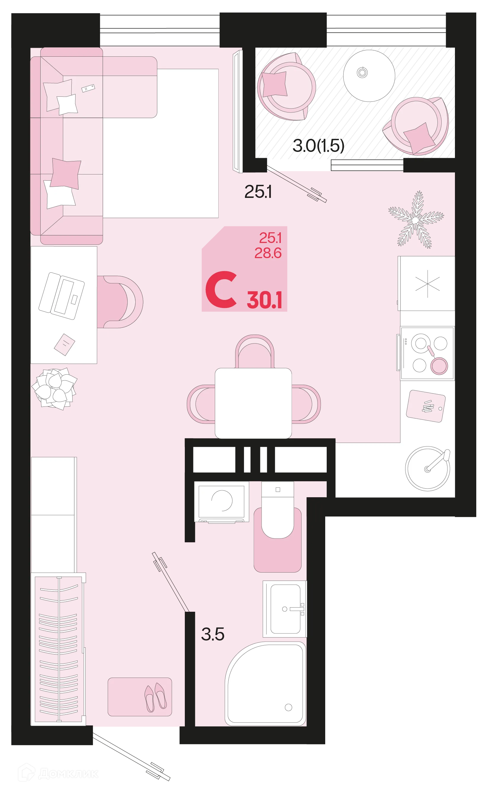 Фото квартиры в ЖК Первое место