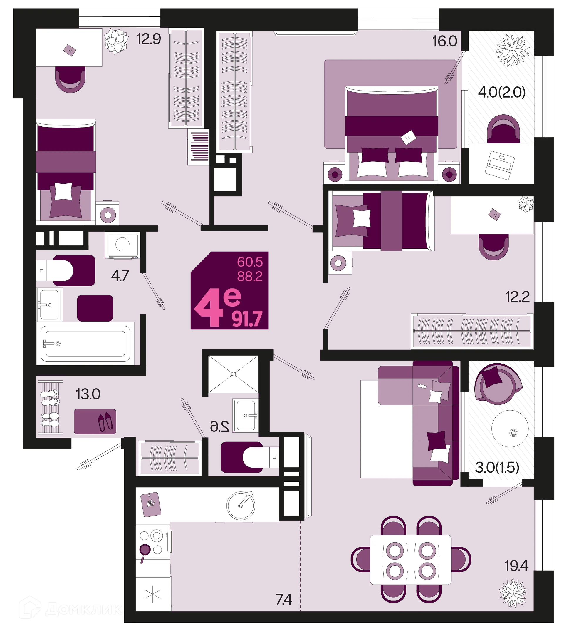 Фото квартиры в ЖК Первое место