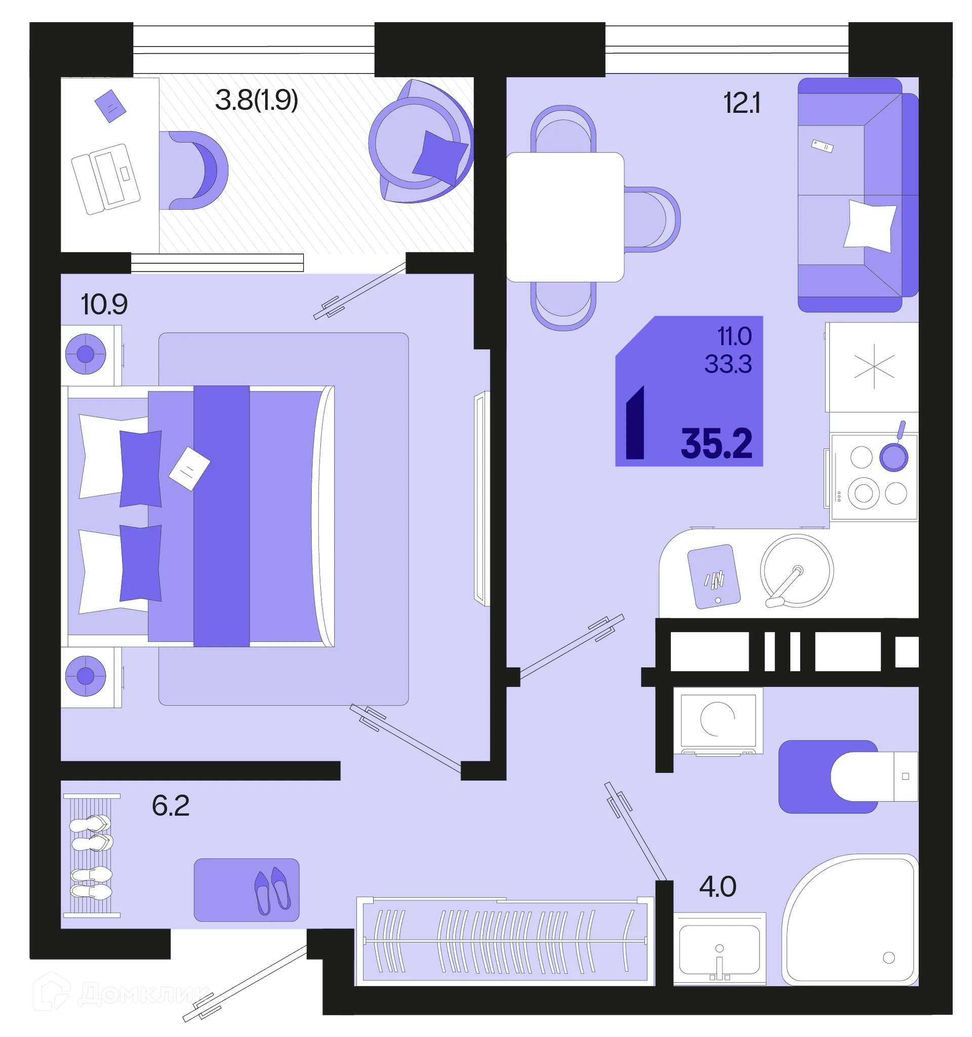 Фото квартиры в ЖК Первое место
