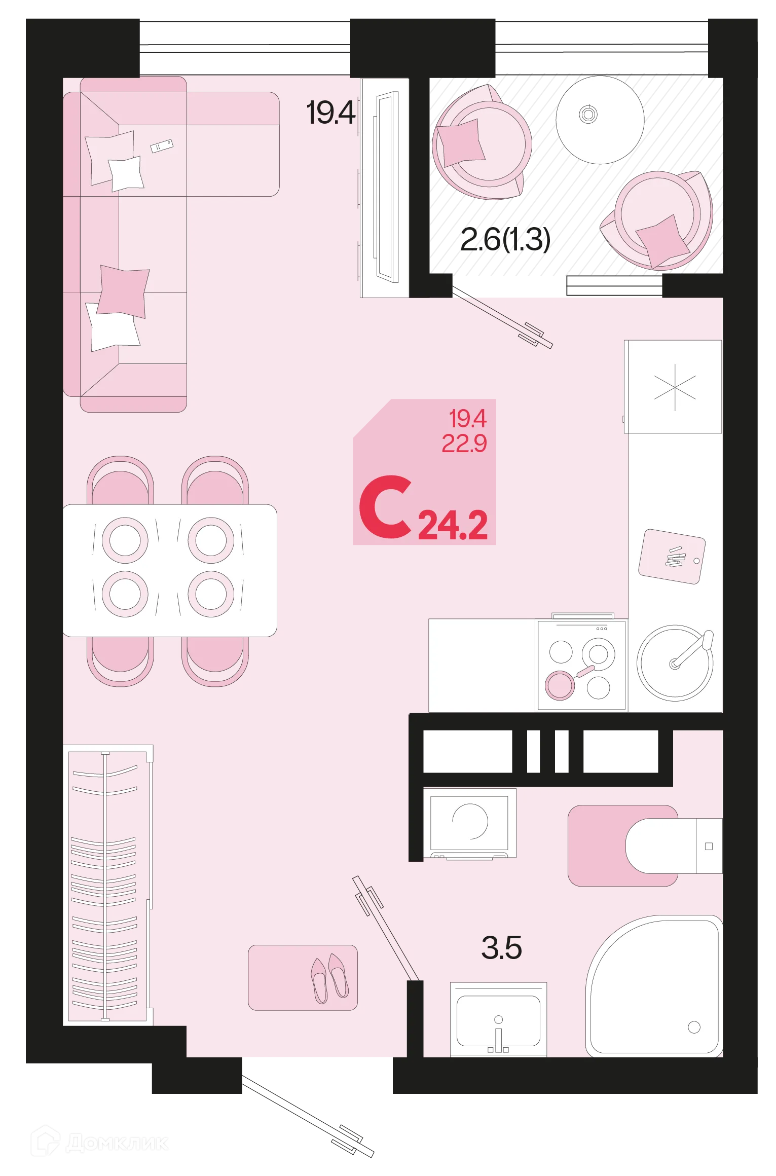 Фото квартиры в ЖК Первое место