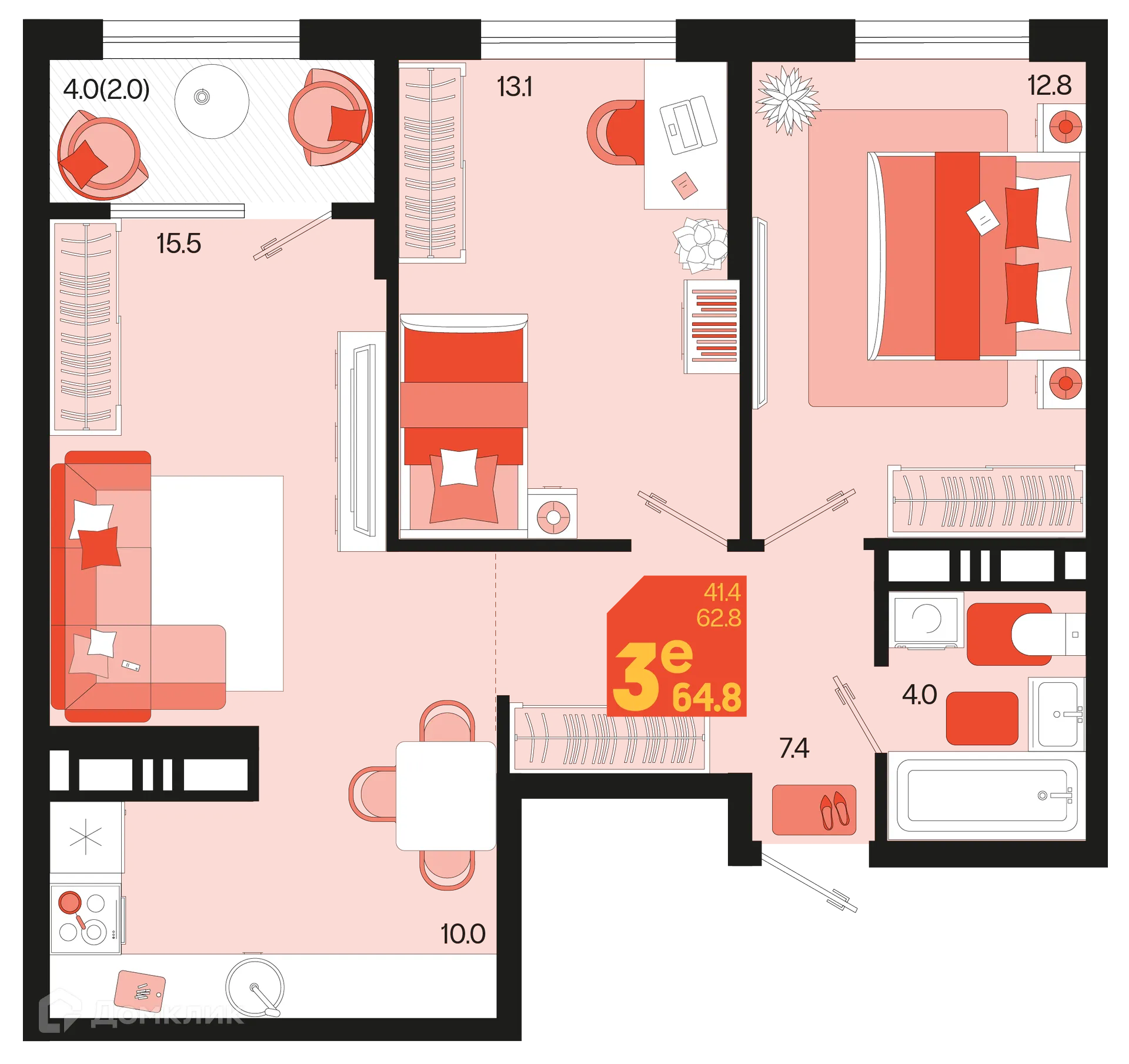 Фото квартиры в ЖК Первое место