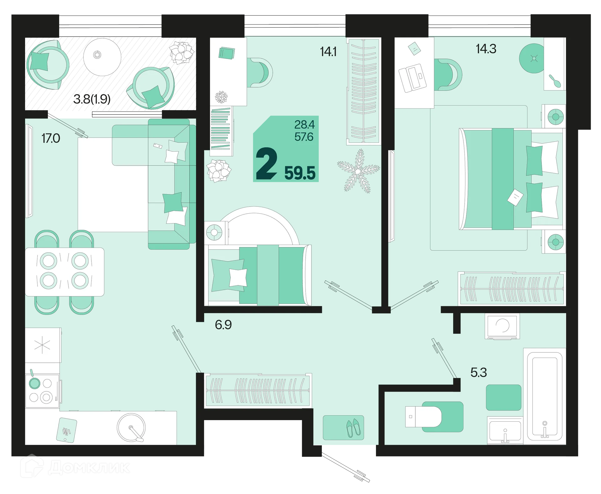 Фото квартиры в ЖК Первое место