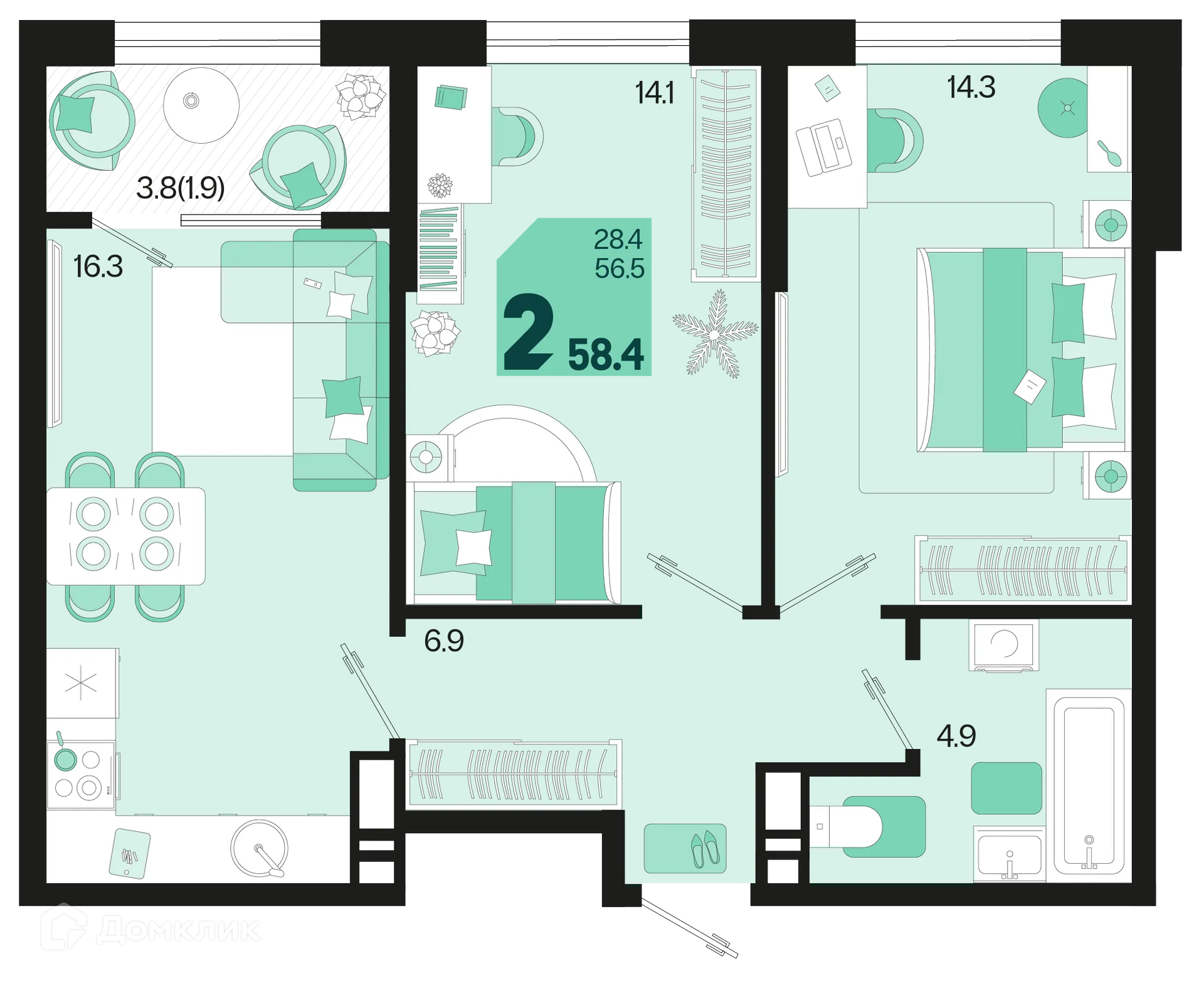 Фото квартиры в ЖК Первое место
