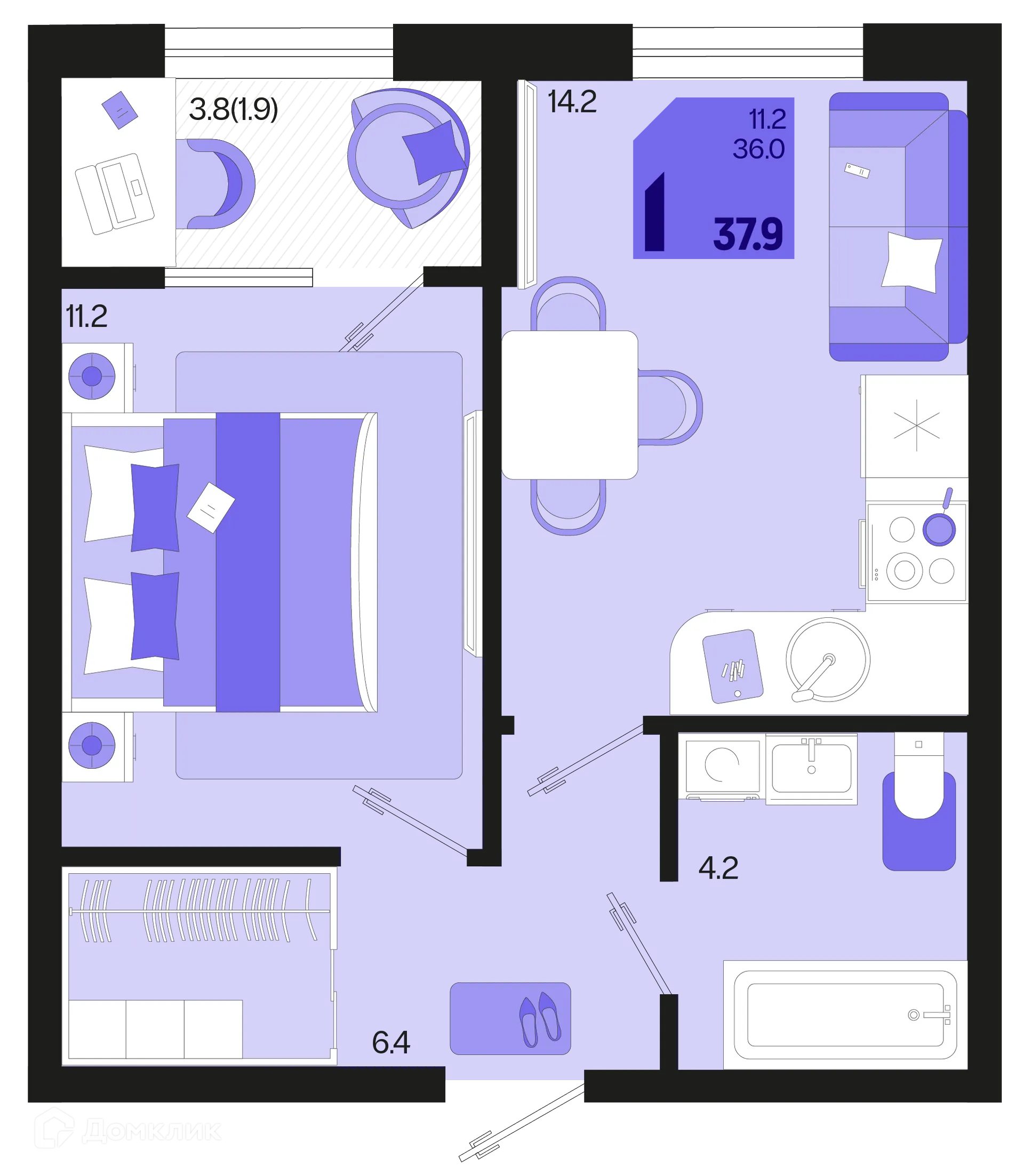 Фото квартиры в ЖК Первое место