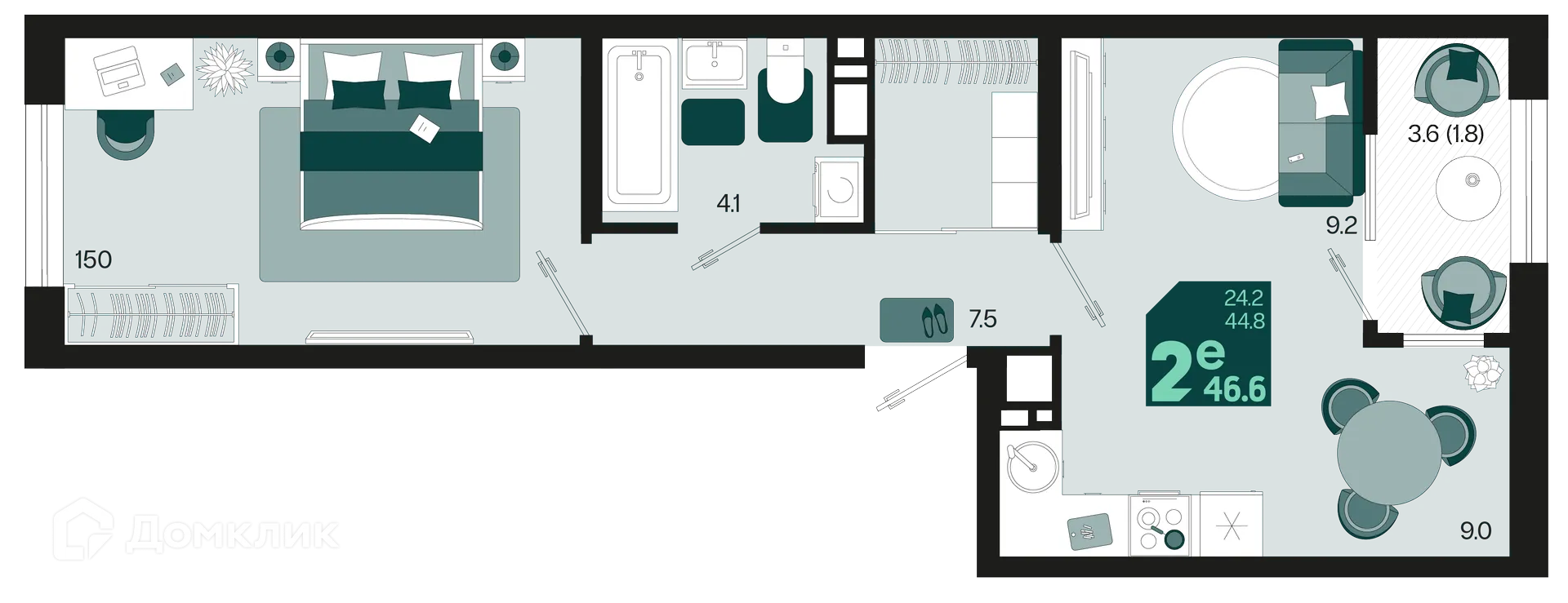 Фото квартиры в ЖК Первое место