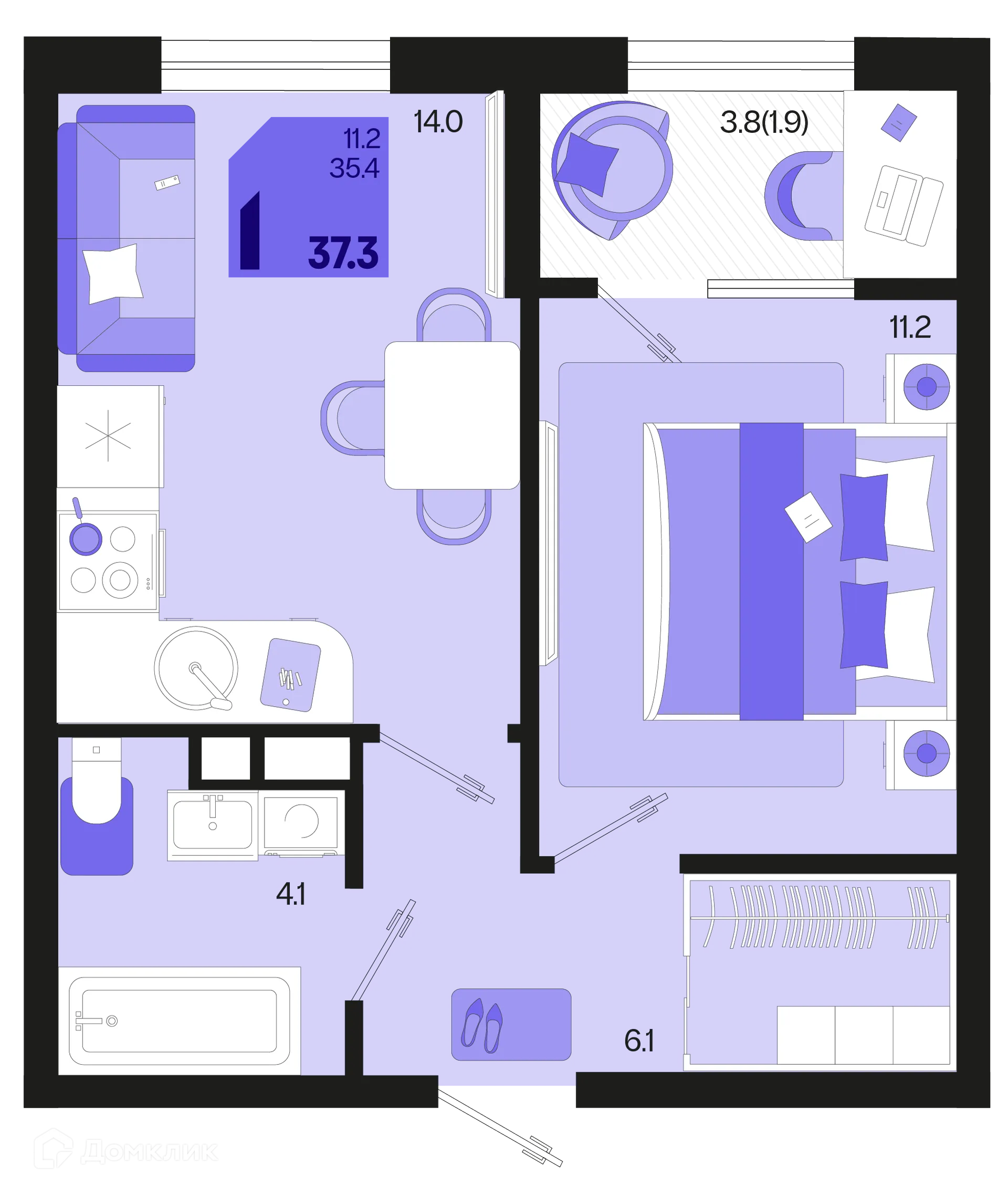 Фото квартиры в ЖК Первое место