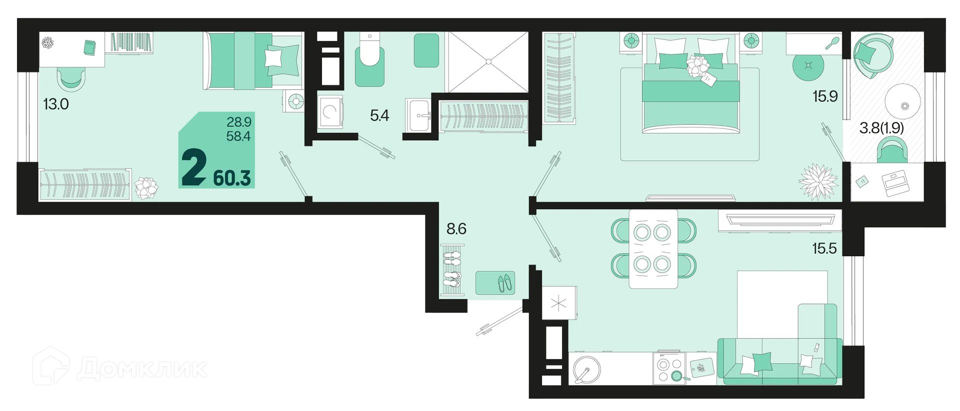 Фото квартиры в ЖК Первое место