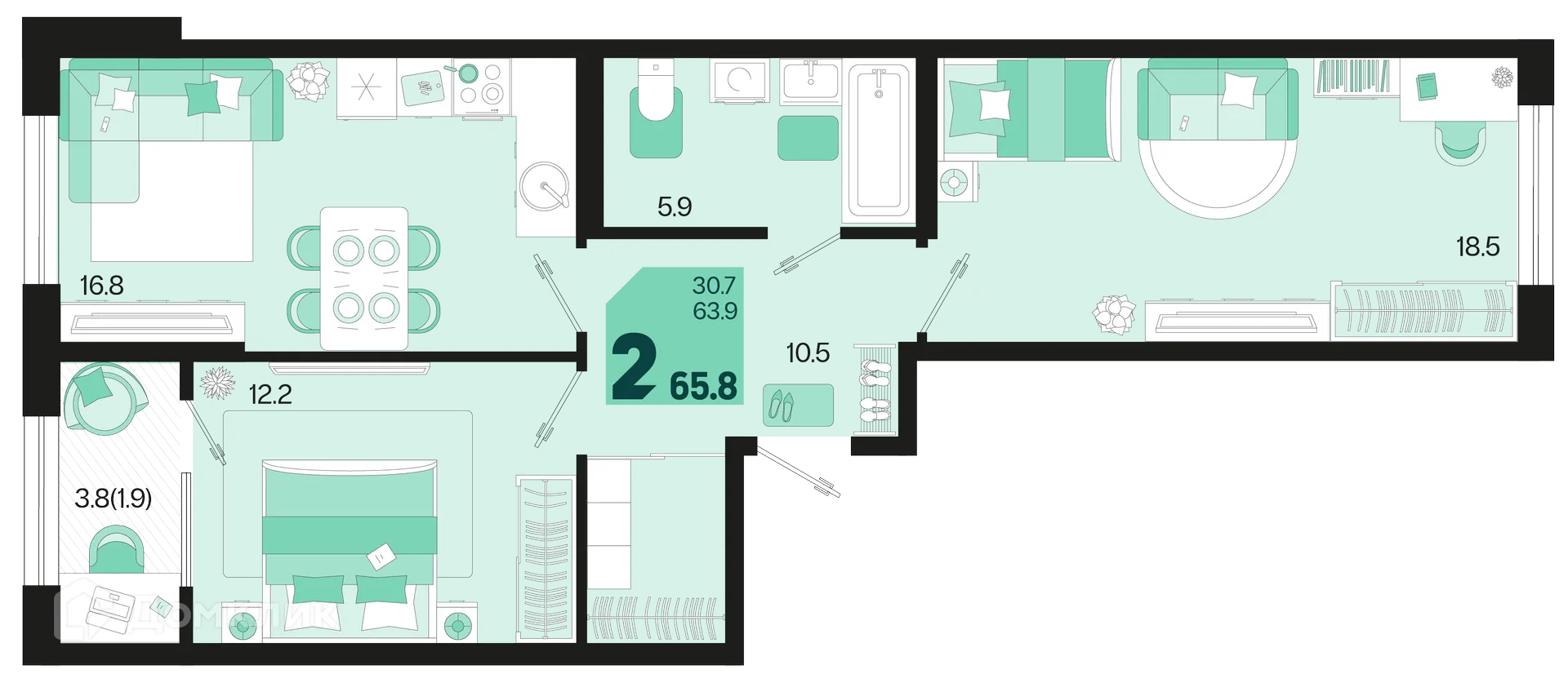 Фото квартиры в ЖК Первое место