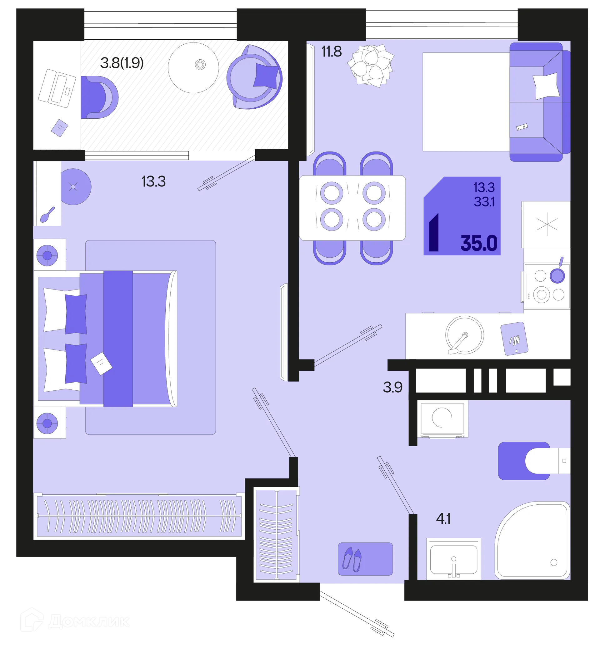 Фото квартиры в ЖК Первое место