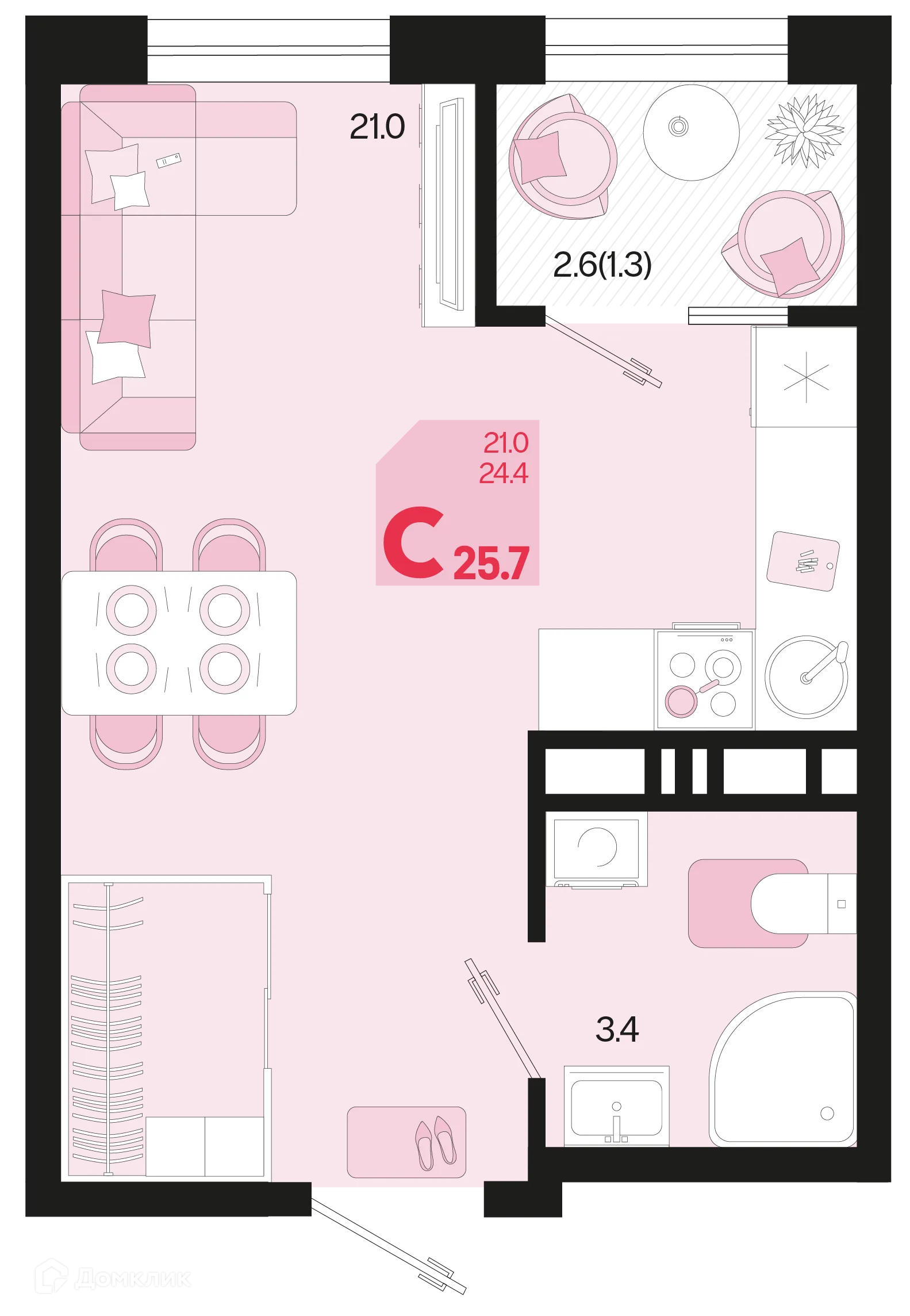 Фото квартиры в ЖК Первое место