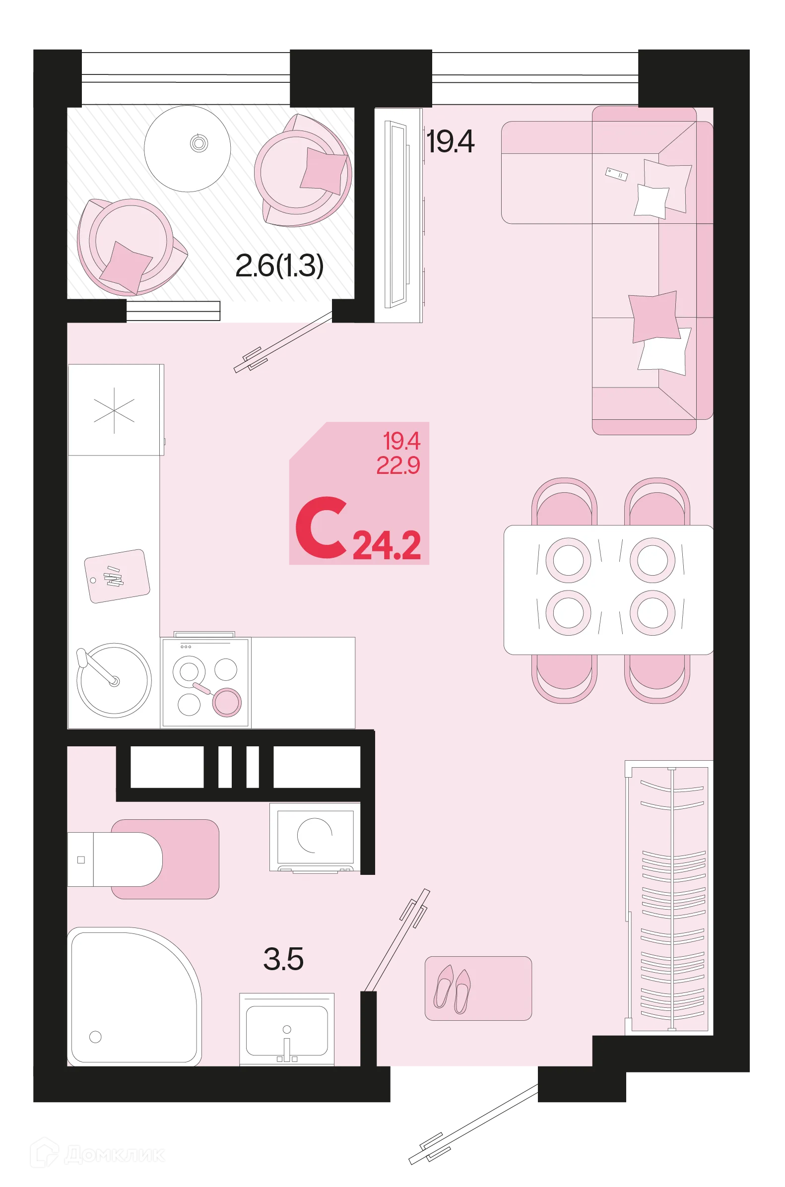 Фото квартиры в ЖК Первое место