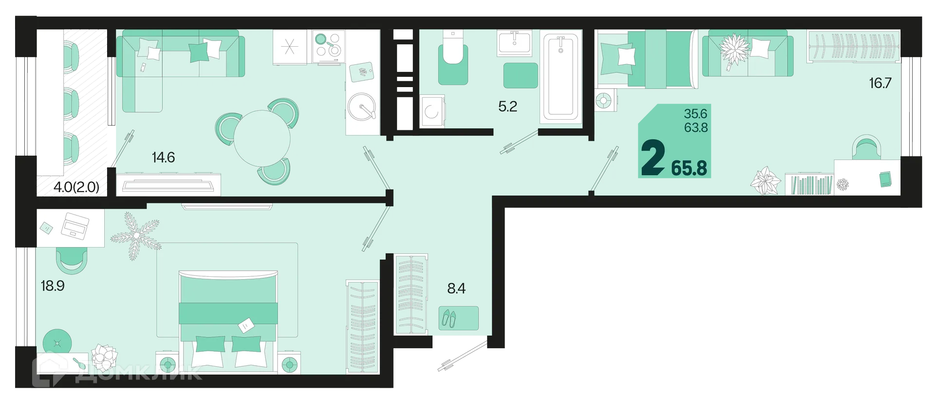 Фото квартиры в ЖК Первое место