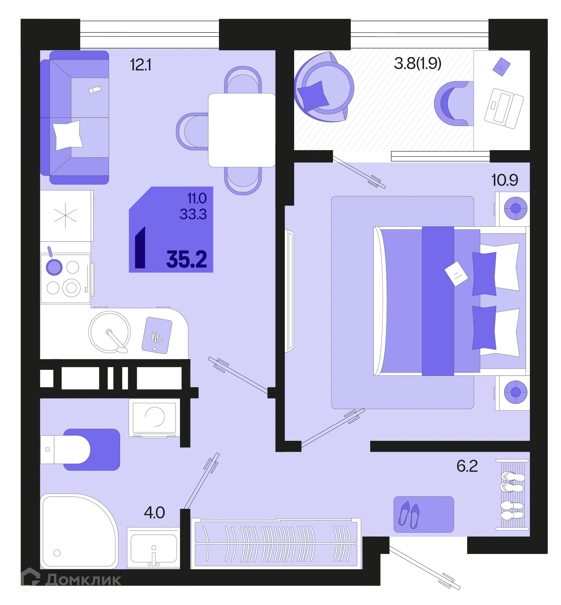 Фото квартиры в ЖК Первое место