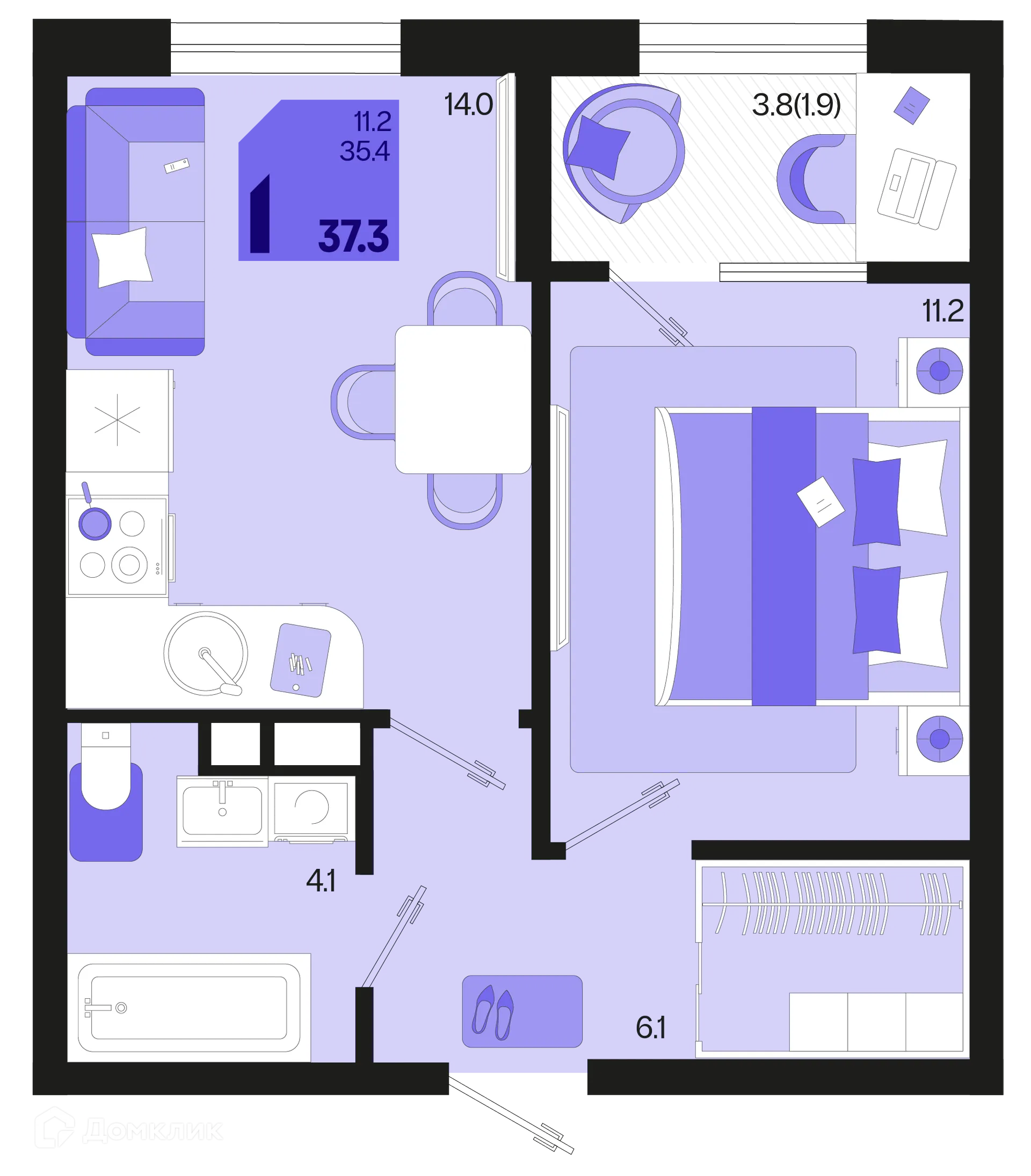 Фото квартиры в ЖК Первое место