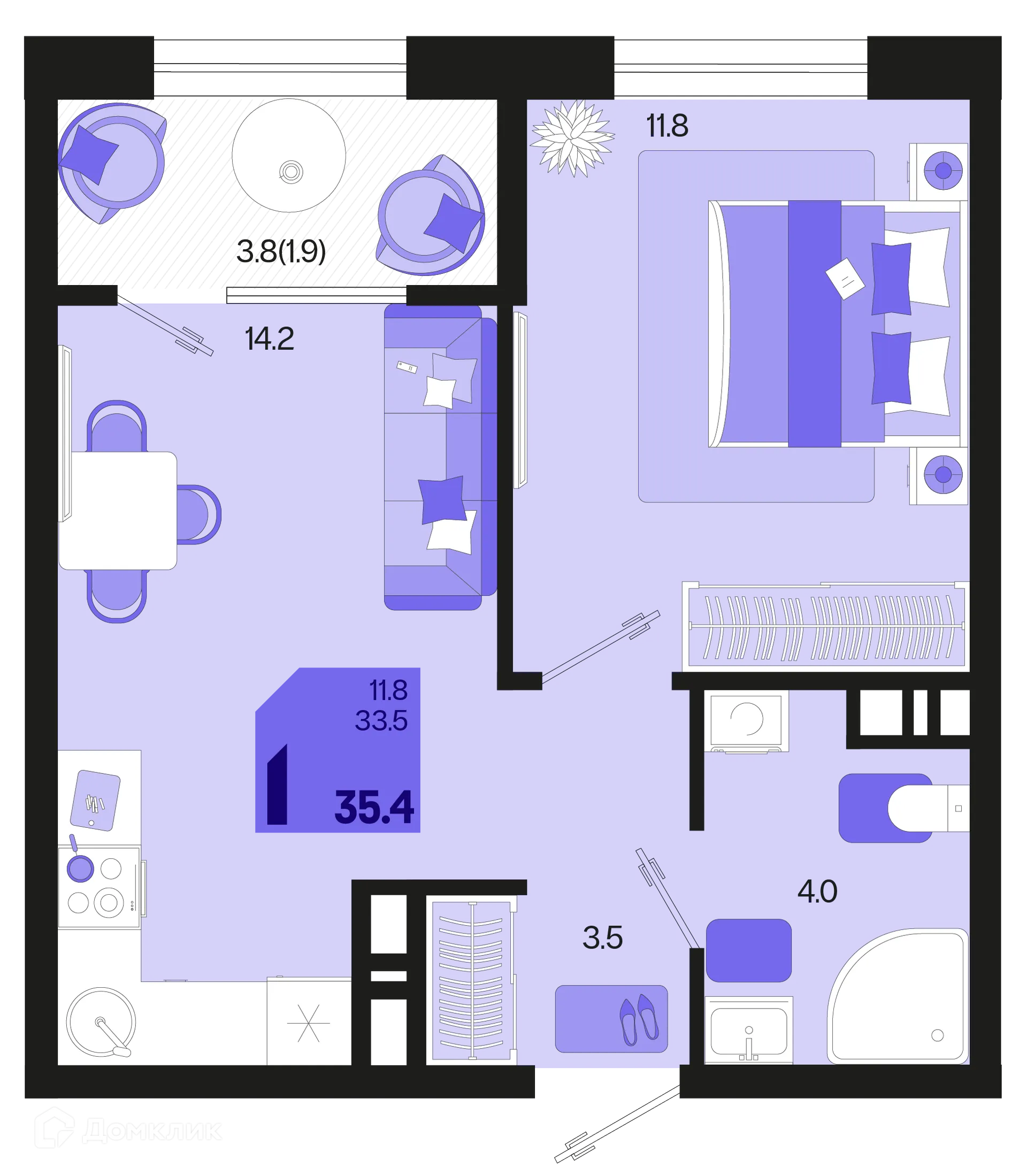 Фото квартиры в ЖК Первое место
