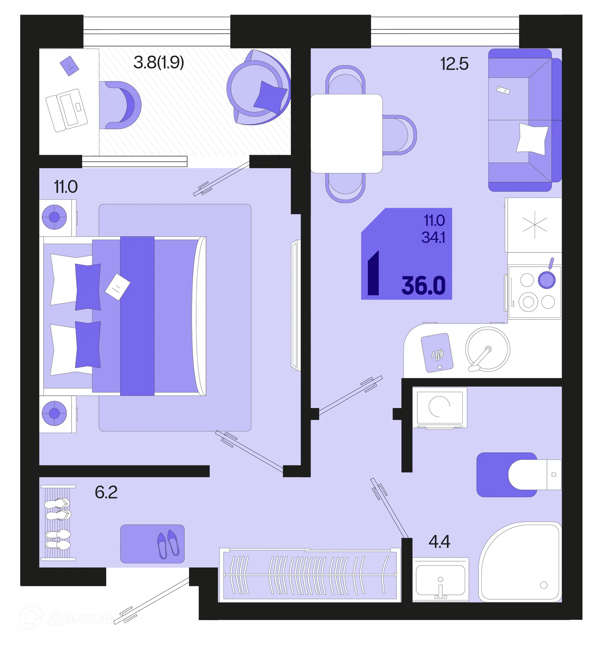 Фото квартиры в ЖК Первое место