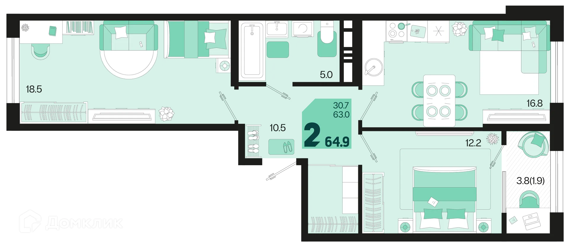 Фото квартиры в ЖК Первое место