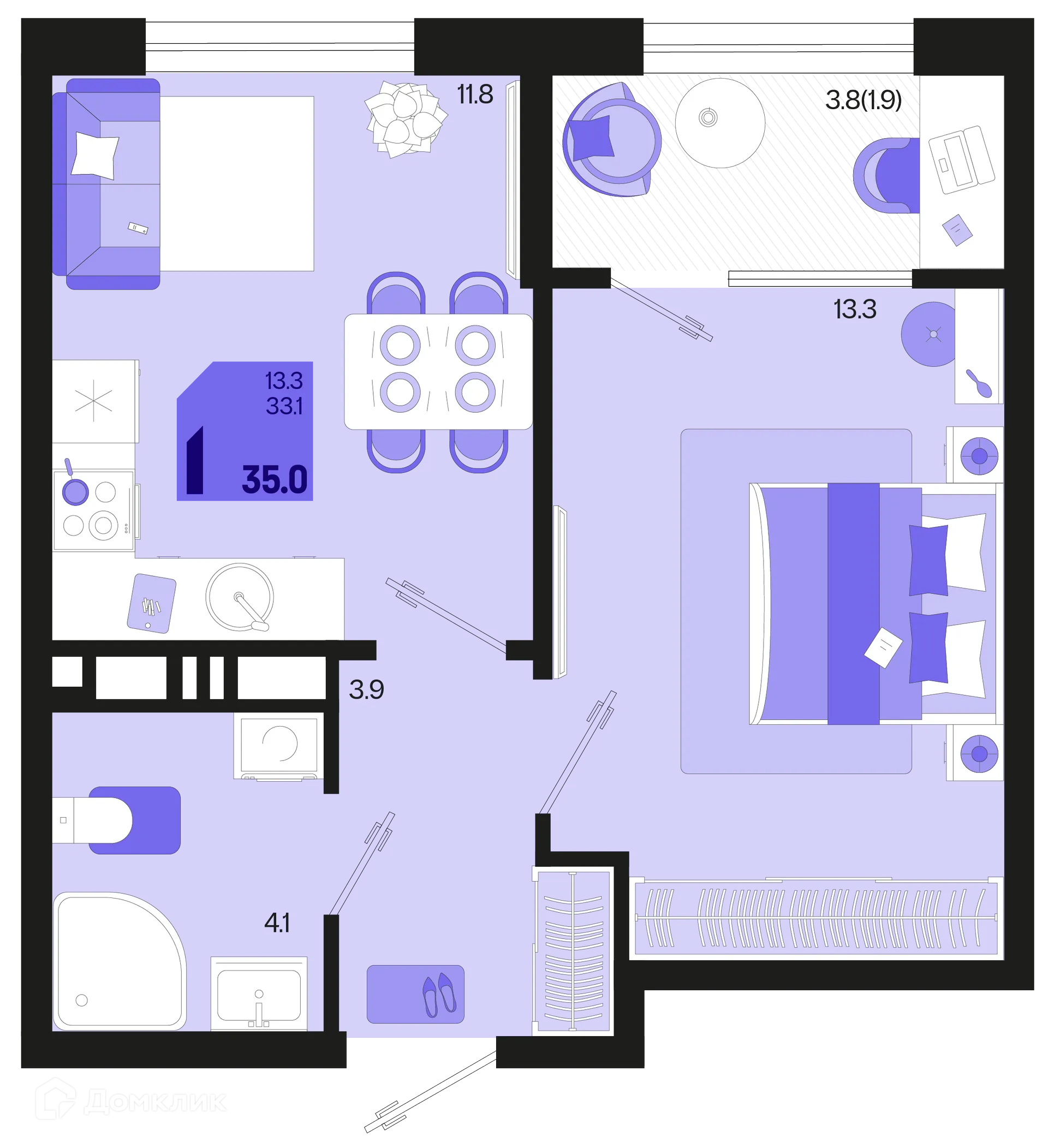 Фото квартиры в ЖК Первое место