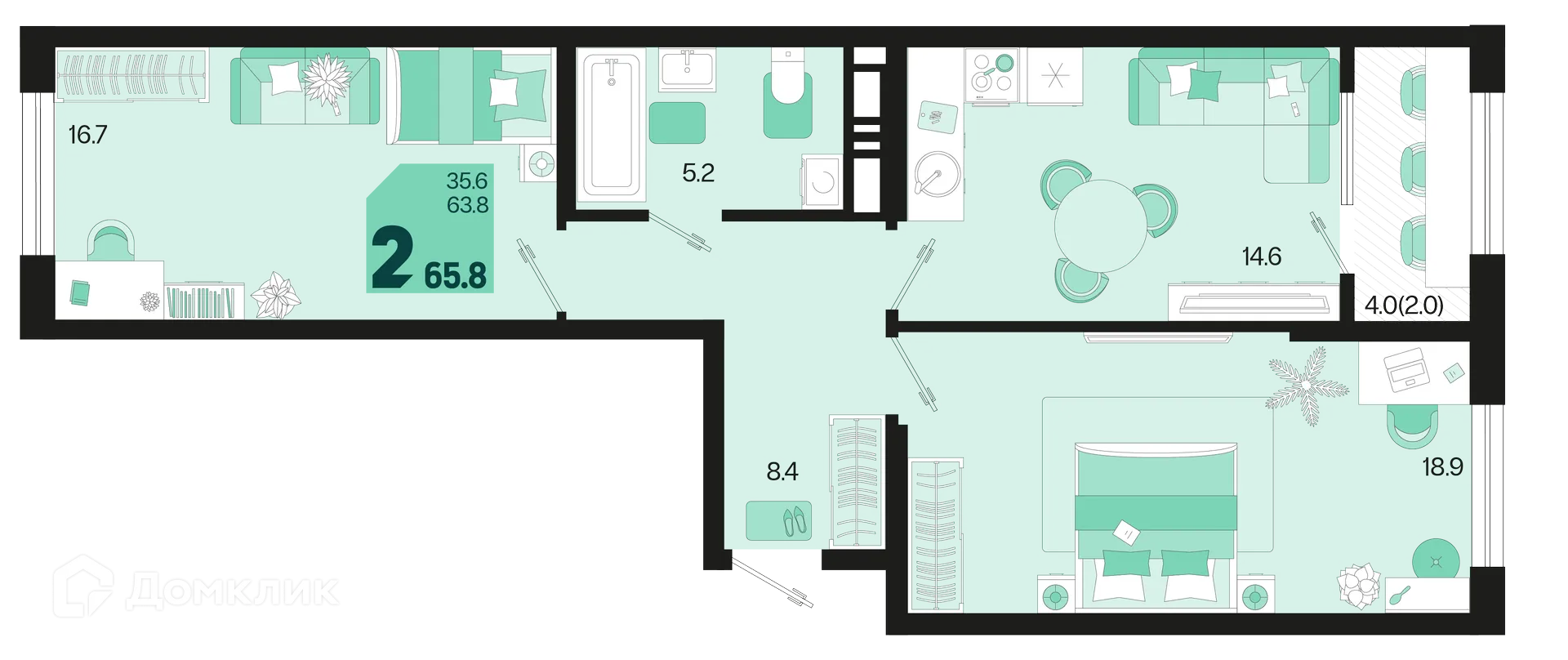 Фото квартиры в ЖК Первое место