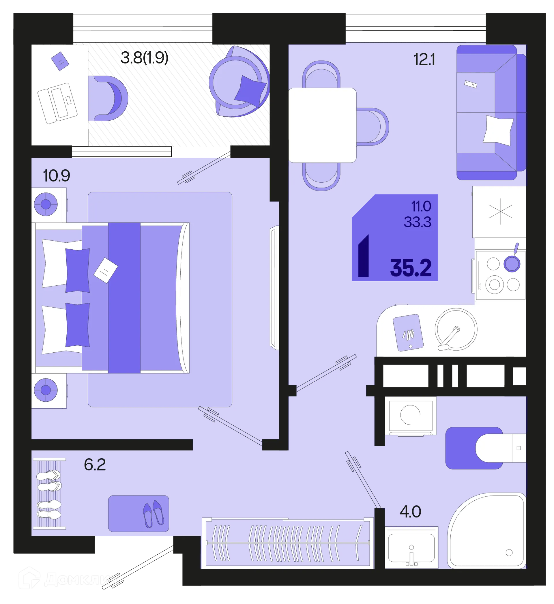 Фото квартиры в ЖК Первое место