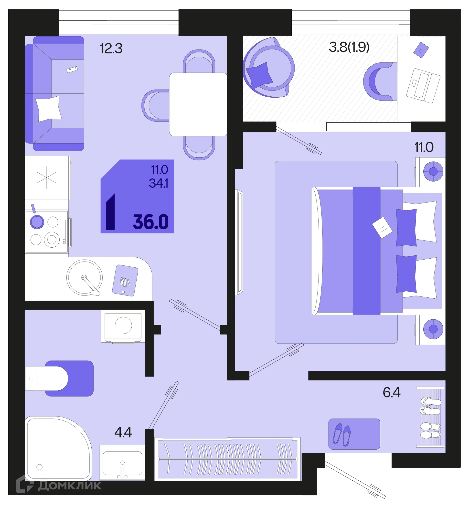 Фото квартиры в ЖК Первое место