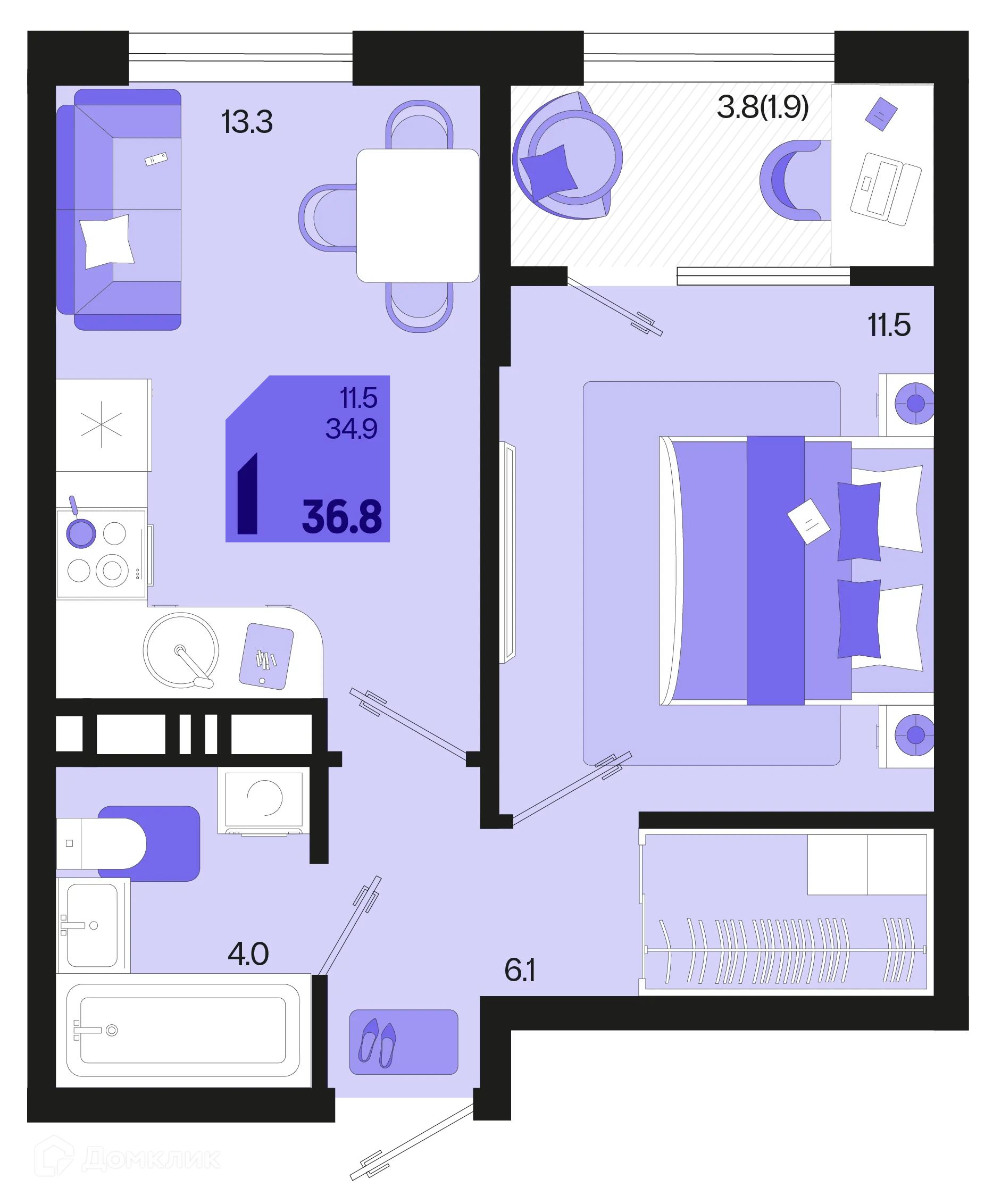 Фото квартиры в ЖК Первое место