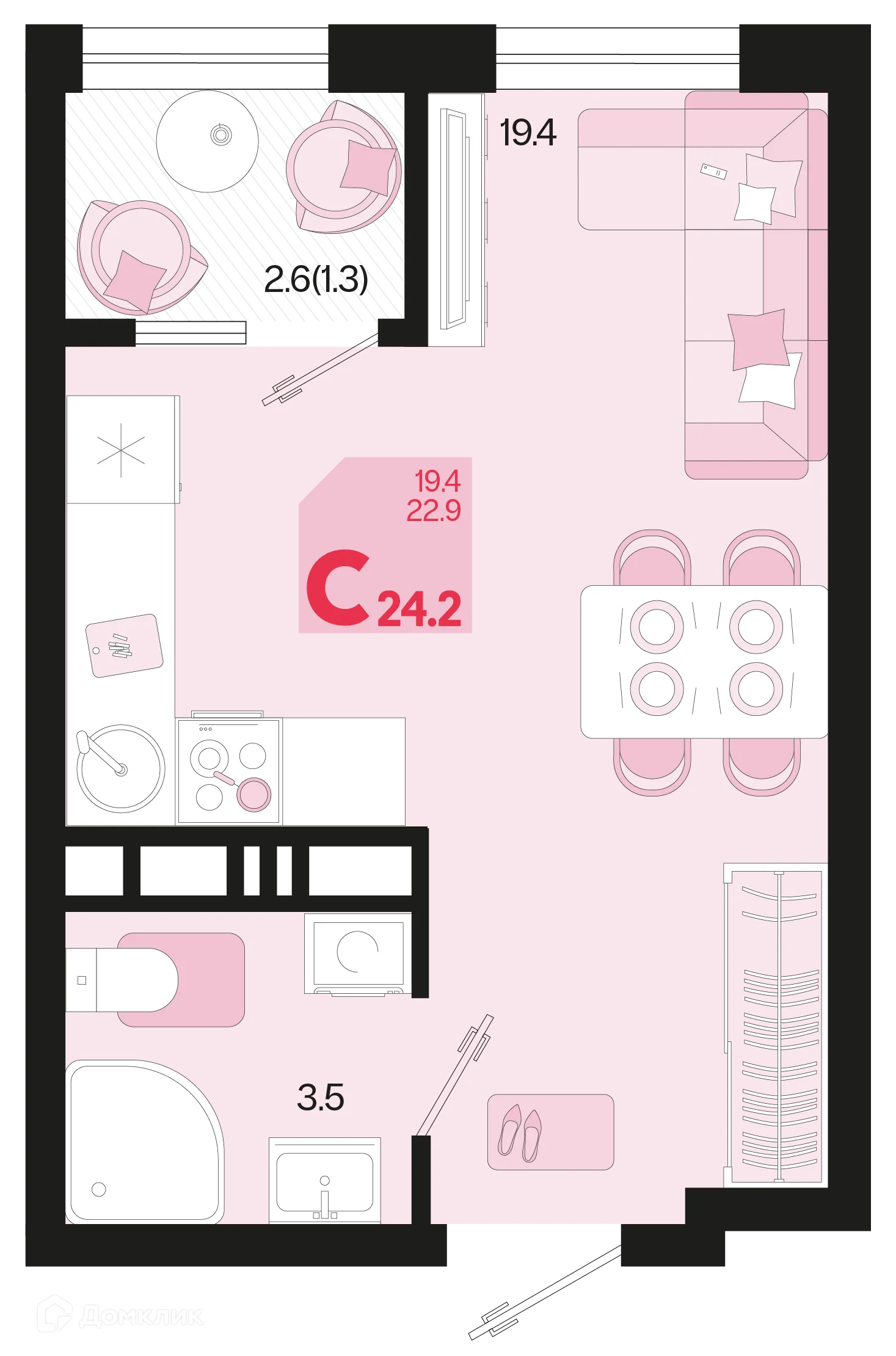 Фото квартиры в ЖК Первое место