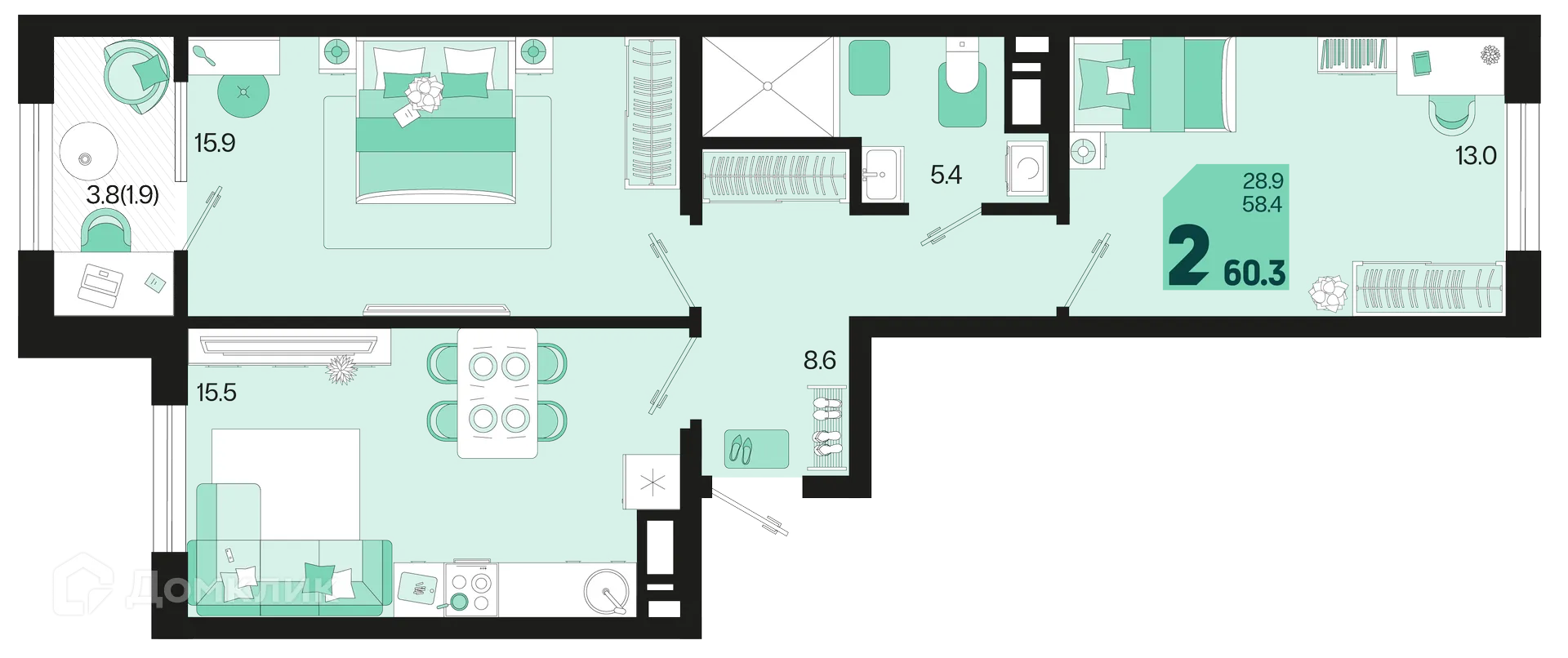 Фото квартиры в ЖК Первое место
